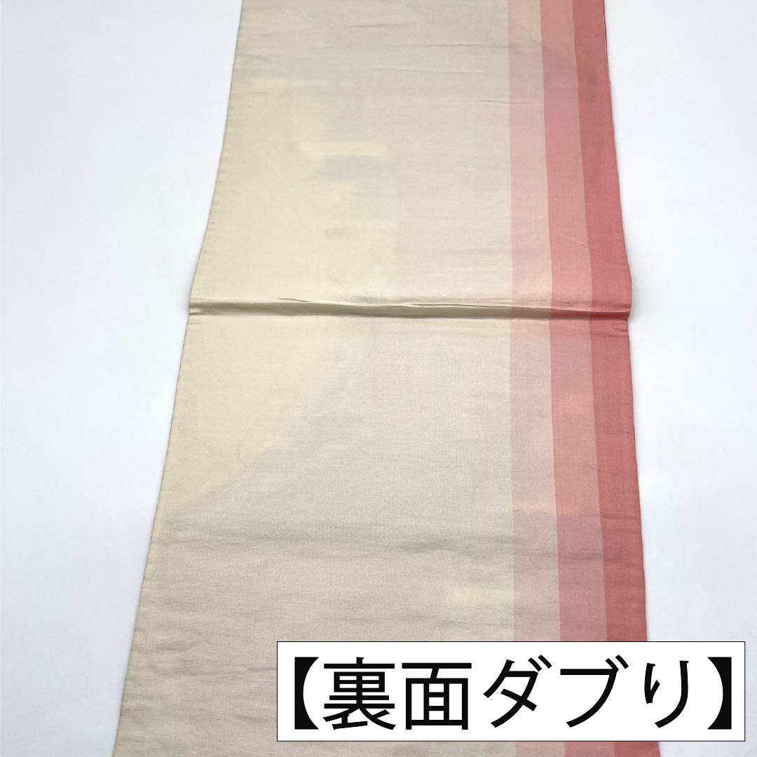 袋帯 正絹 Bランク 西陣織 羽根 抽象柄 帯丈428cm 六通 フォーマル ピンク系 1123018054313