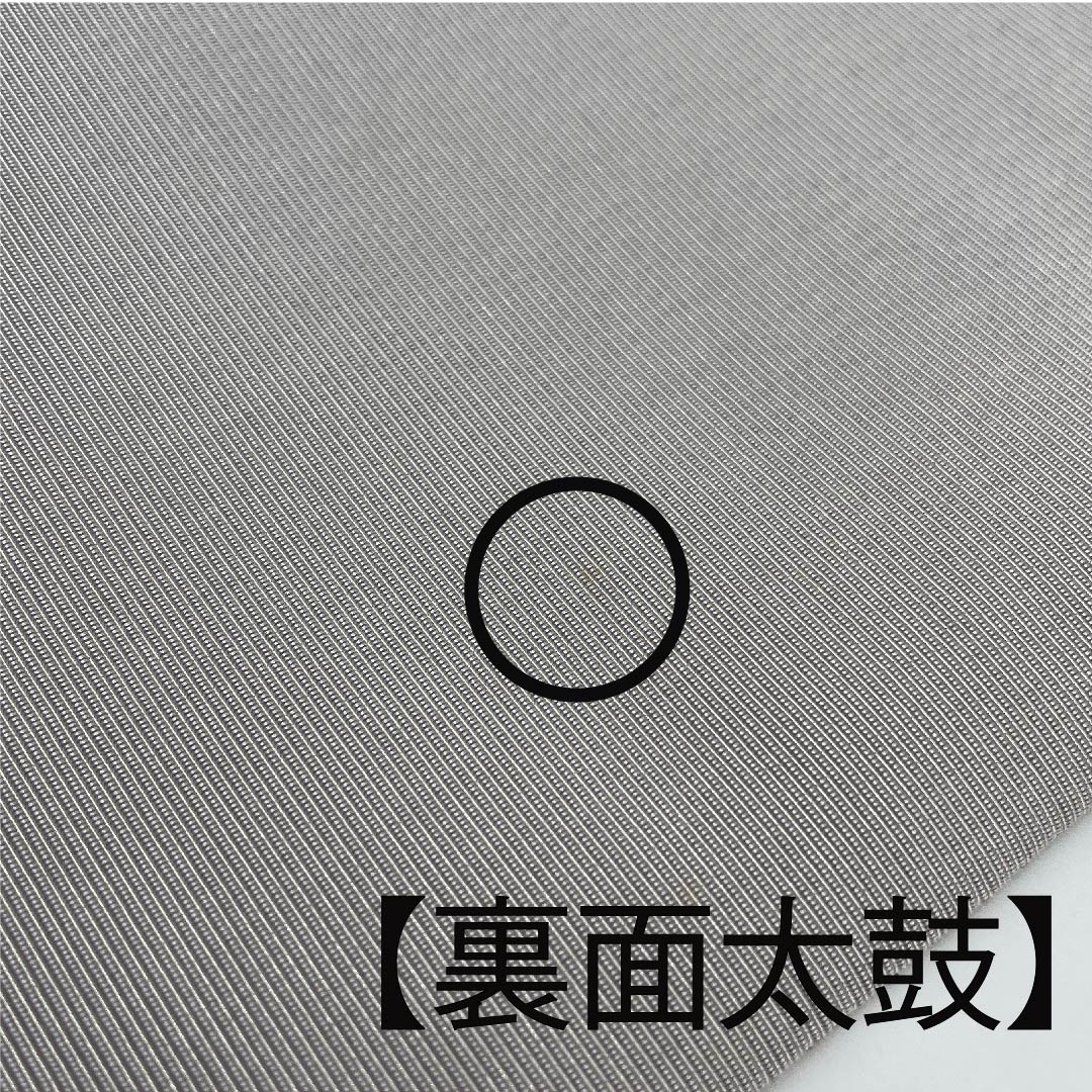 袋帯 錫色（すずいろ）辻ヶ花 ふくれ織 格子 帯丈452cm 正絹 Aランク ポイント柄 フォーマル グレー系 1123005593422