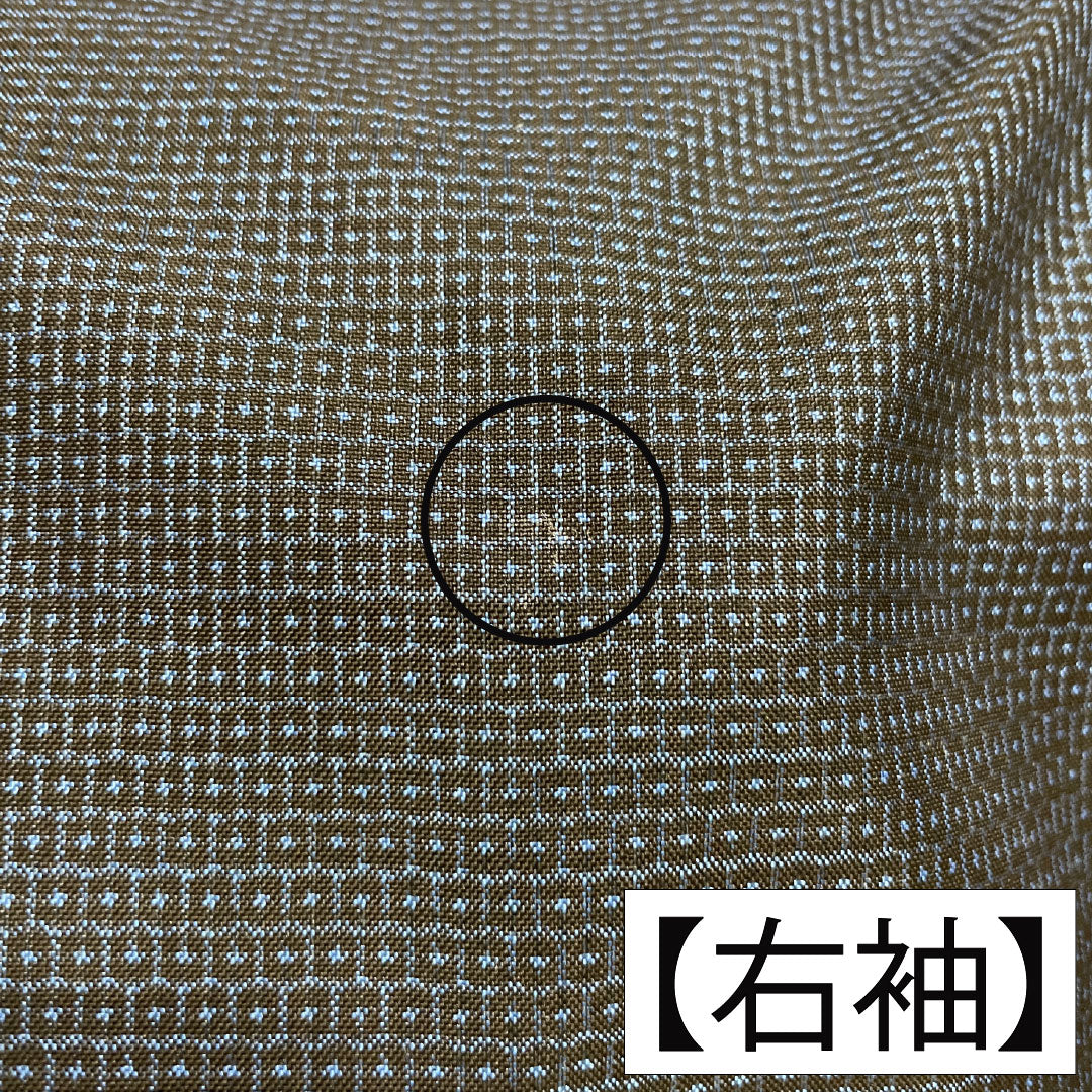 Men's silk S-rank kimono, length 146.5cm, sleeve length 67cm, Oshima Tsumugi 100 tortoiseshell weave, basting thread included, lined, navy blue, product number 1119001832418