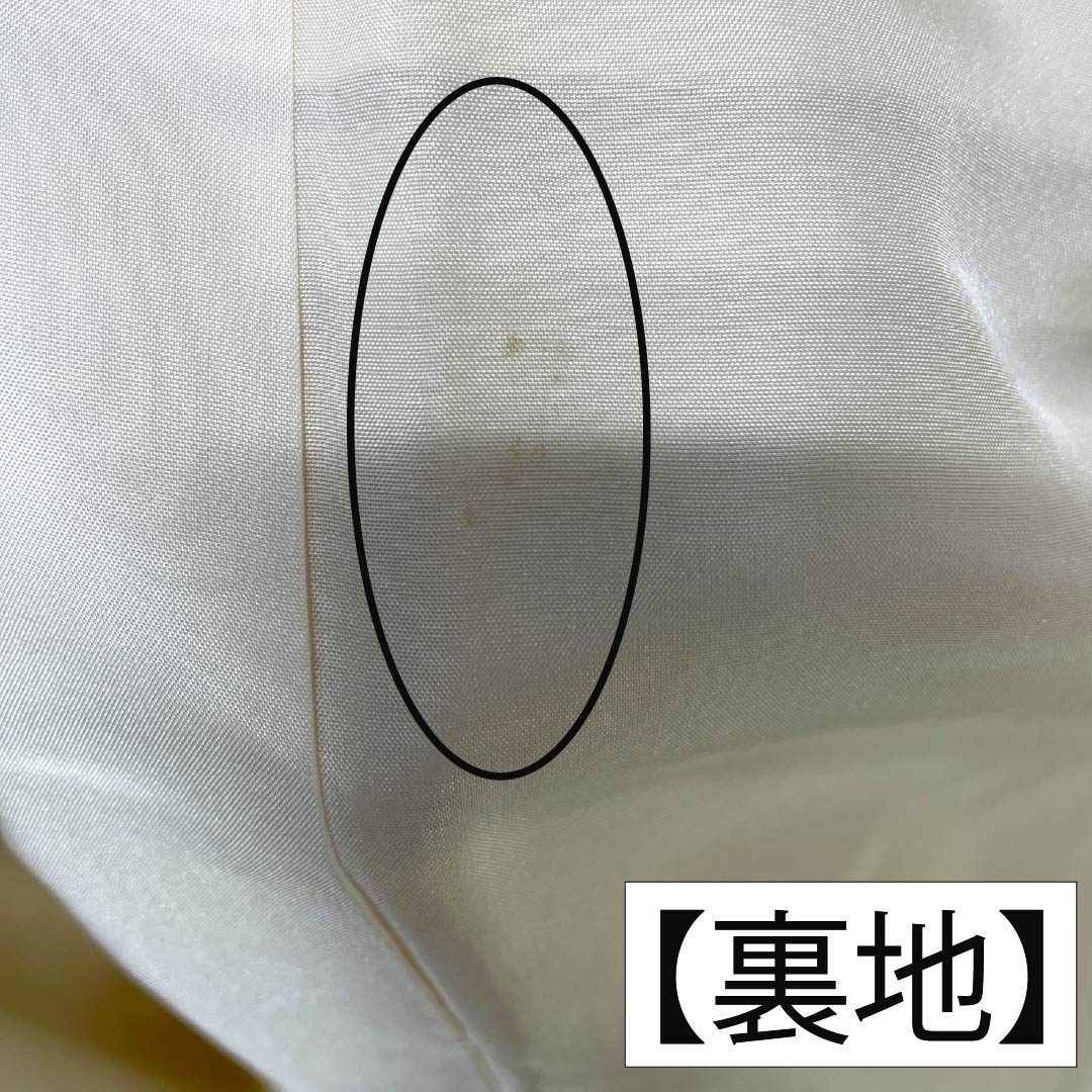 色留袖 正絹 Aランク 身丈160.5cm 裄丈62.5cm 袷 練色（ねりいろ） 三つ紋 五三桐 大丸別誂え 京友禅 金駒刺繡 松 三つ紋 クリーム系 1111001993415