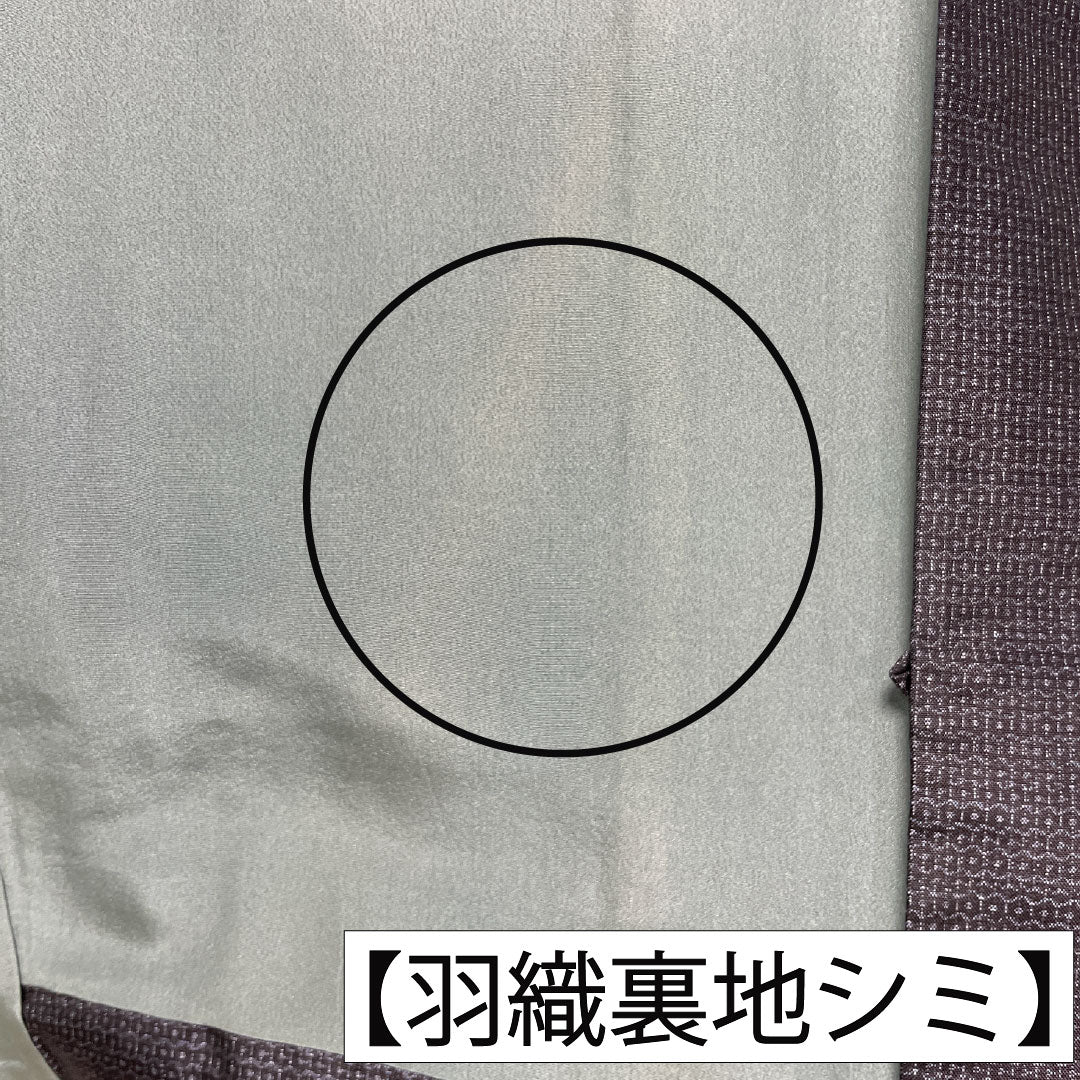 Men's Pure Silk A-Rank Kimono, Length 139cm, Sleeve Length 67.5cm, Oshima Tsumugi 100 Tortoiseshell Weave, Lined, Gray, with Basting Threads, Product Number: 1119001793322