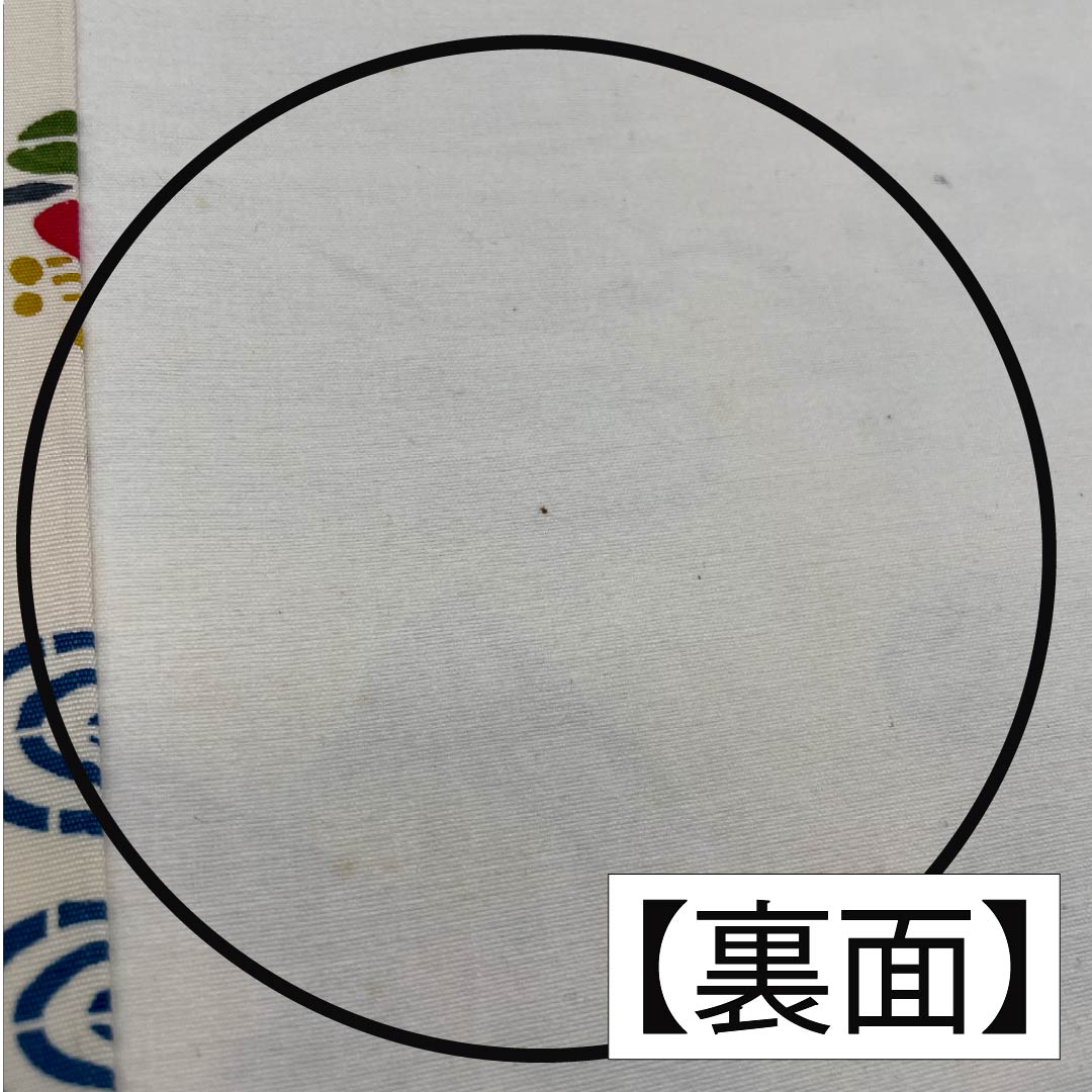 名古屋帯 生成り色（きなりいろ） 京紅型 紅型調模様 花模様 帯丈352cm 正絹 Aランク 全通 カジュアル クリーム系 1124007233315 開き仕立て