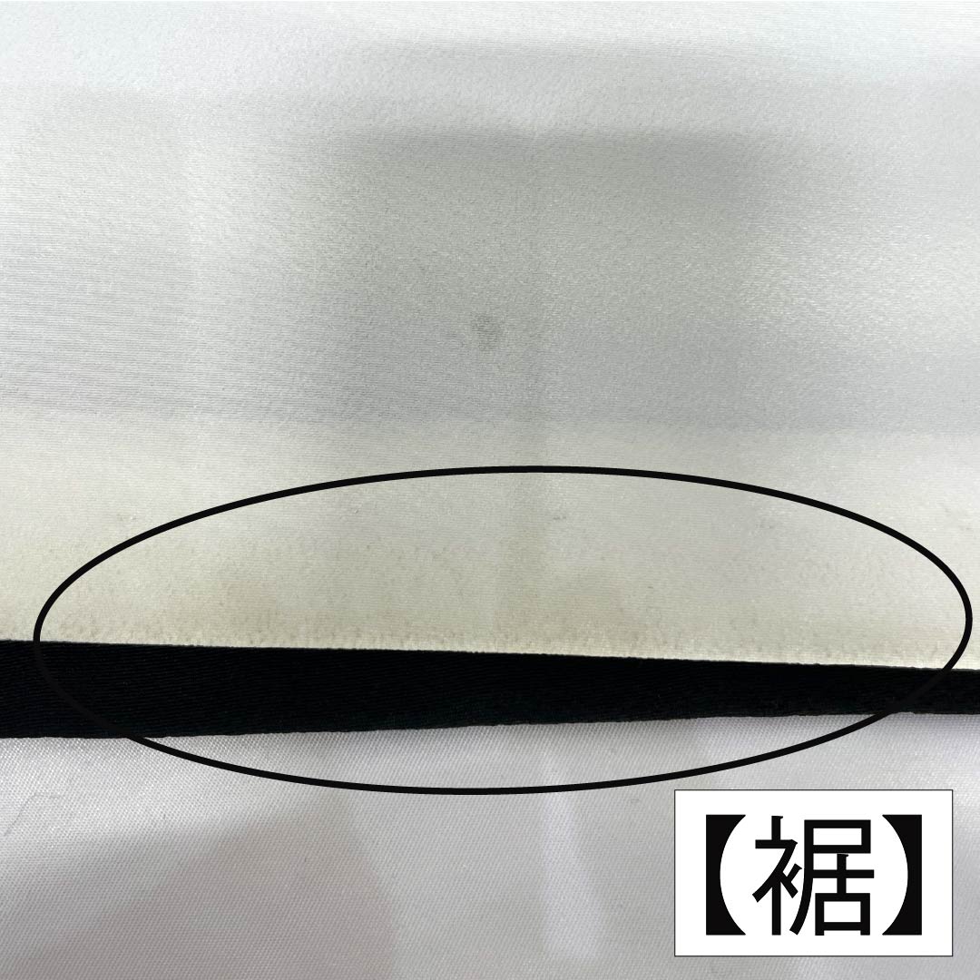 黒留袖 正絹 Aランク 身丈160.5cm 裄丈64cm 袷 五つ紋 三つ柏 鶴 松 亀 扇面 五つ紋 黒系 1111001903410