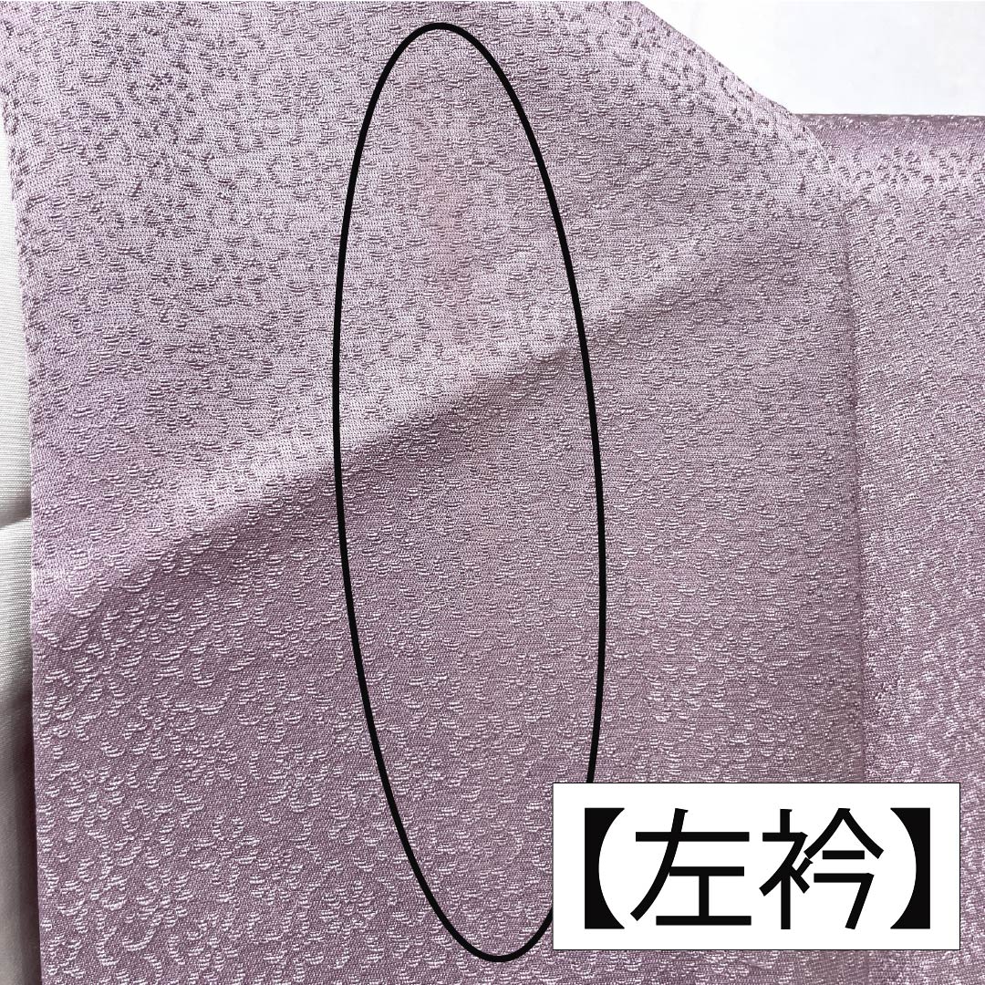 訪問着 正絹 Bランク 袷 身丈165.5cm 裄丈67.5cm 淡紅藤色（うすべにふじいろ） 付下げ 草花 紫系 1112007404520