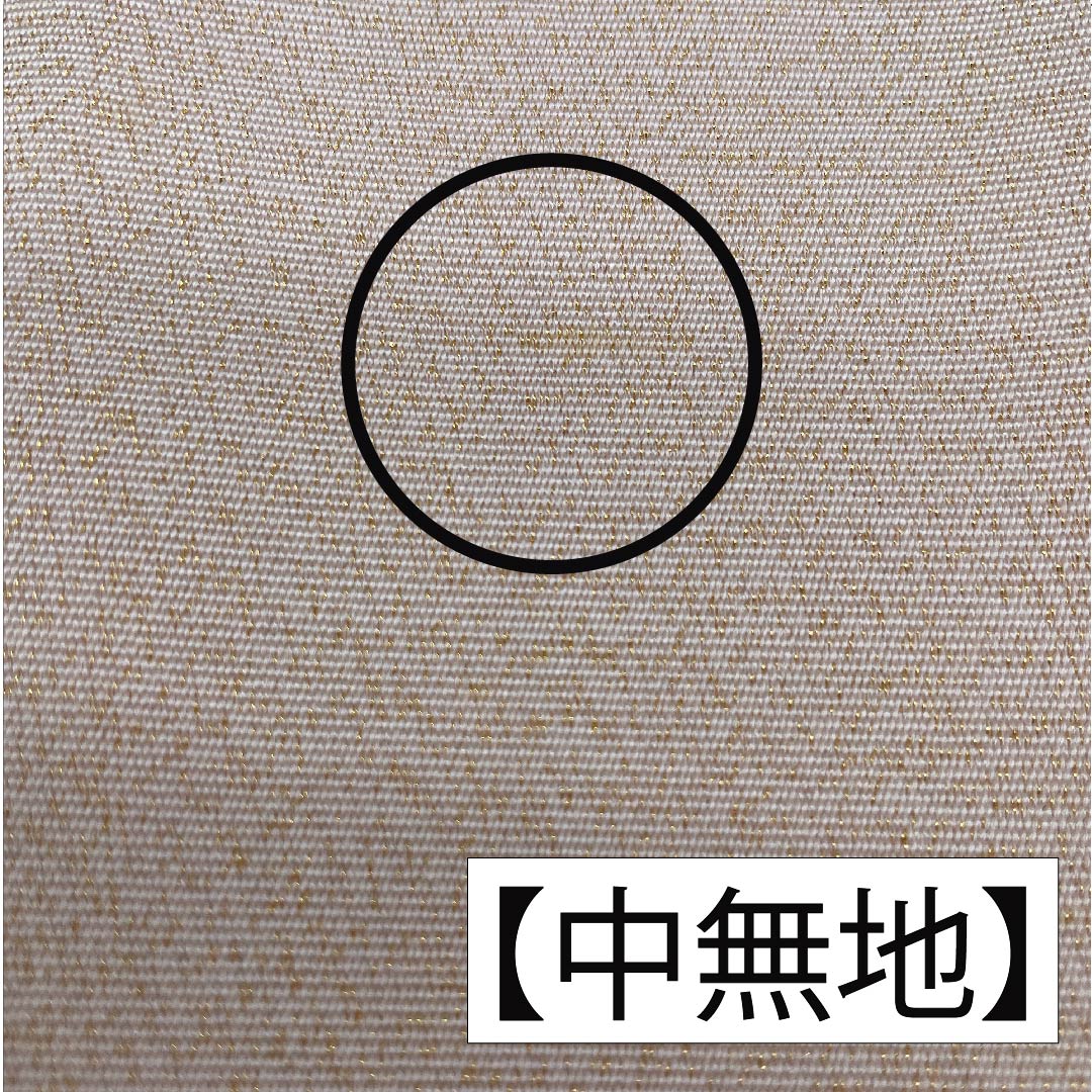 袋帯 正絹 薄肉色（うすにくいろ） 雲取り 帯丈366cm Bランク ポイント柄 フォーマル クリーム系 1123011744315