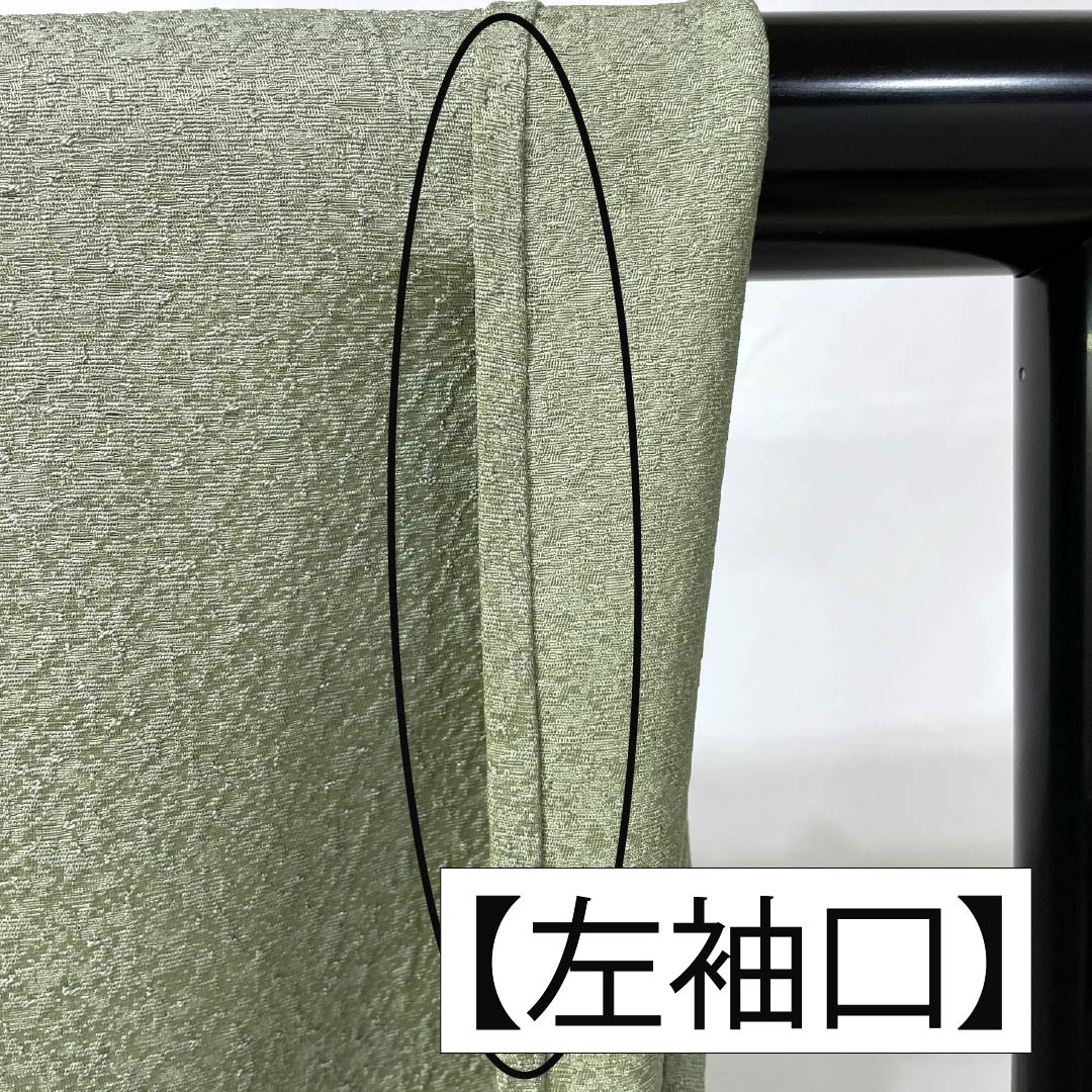 色無地 正絹 Bランク 身丈154cm 裄丈65cm 裏葉色（うらはいろ） 単衣 緑系 1114002374219