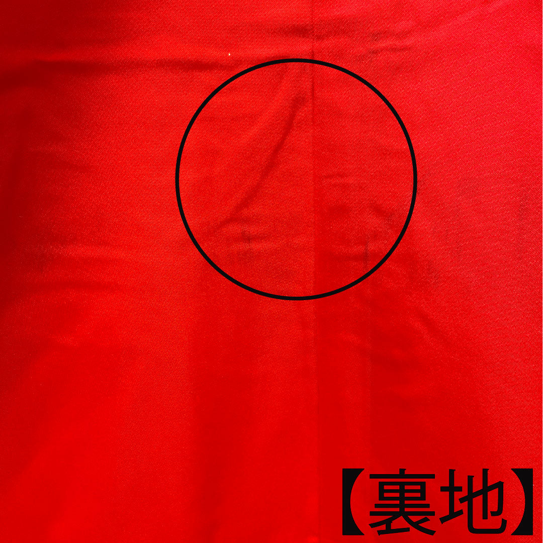 色打掛 正絹 身丈191cm 裄丈65cm  唐織 金彩加工 鶴 Bランク 袷 白系 1110000664911