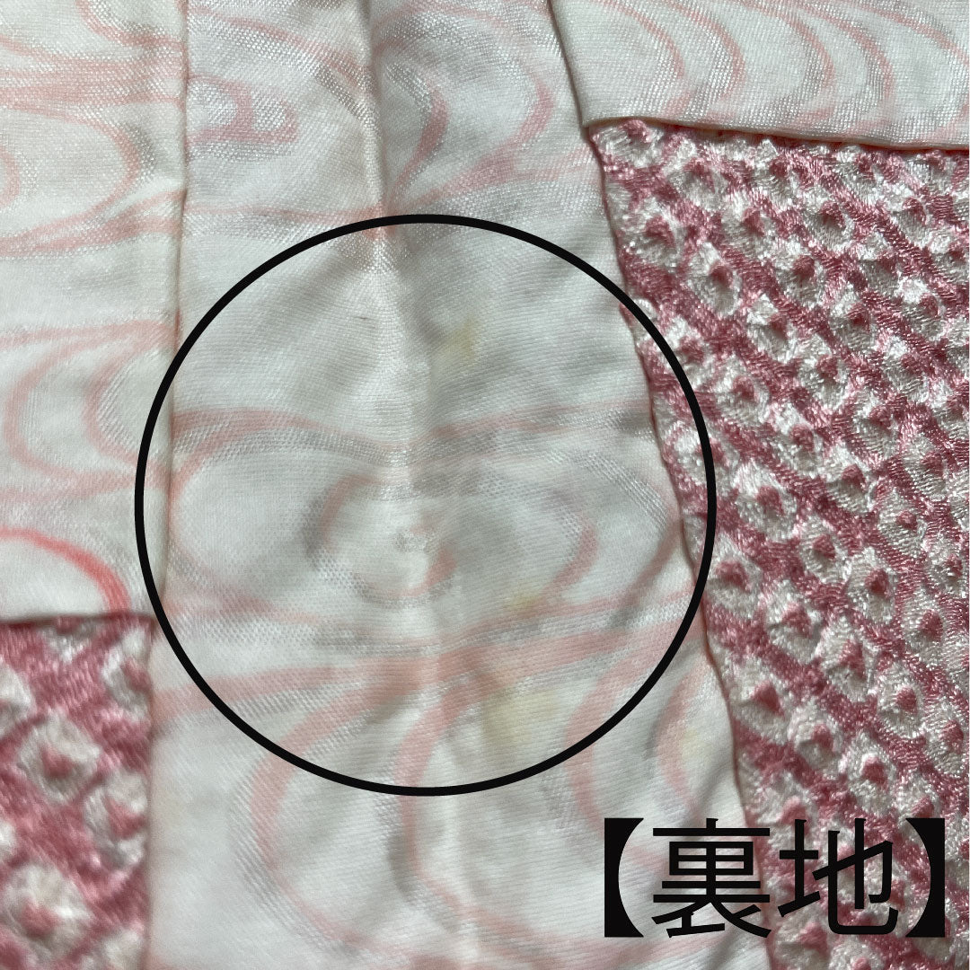 羽織 正絹 身丈80.5cm 裄丈64cm  桃色 総絞り 辻ヶ花 Aランク 袷 ピンク系 1117000703913