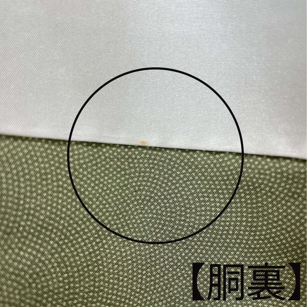 小紋 身丈153.5cm 裄丈62cm 袷  利休色 江戸小紋 作家物 鮫  正絹 Aランク 緑系 1115003443219