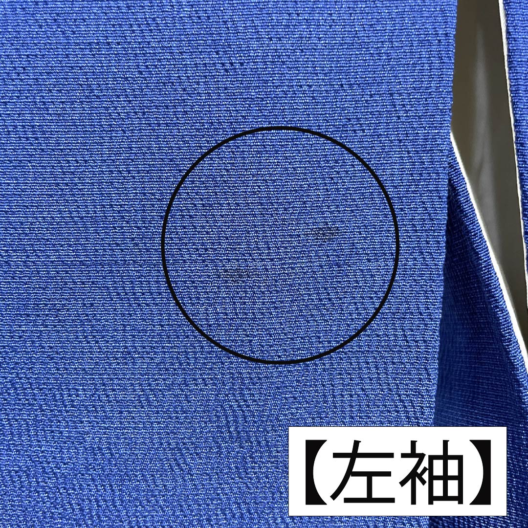 訪問着 正絹 Bランク 袷 身丈158cm 裄丈63.5cm 紺瑠璃色（こんるりいろ） 京紅型 吉祥文様 松竹梅 菖蒲 鳥 青系 1112007284317