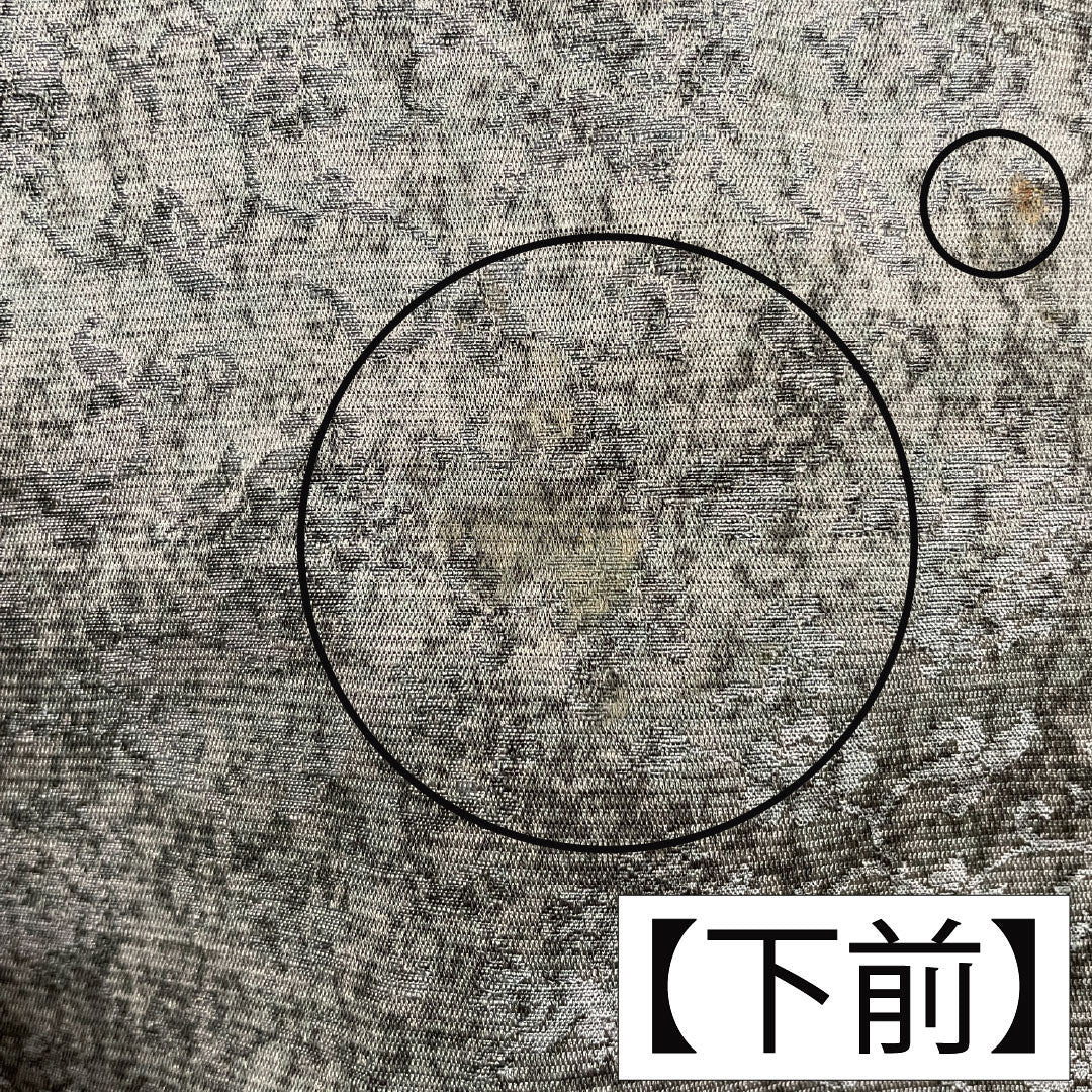 男物 正絹 Aランク 身丈139.5cm 裄丈68.5cm 紬地 ボカシ染 袷 グレー系 1119001723322