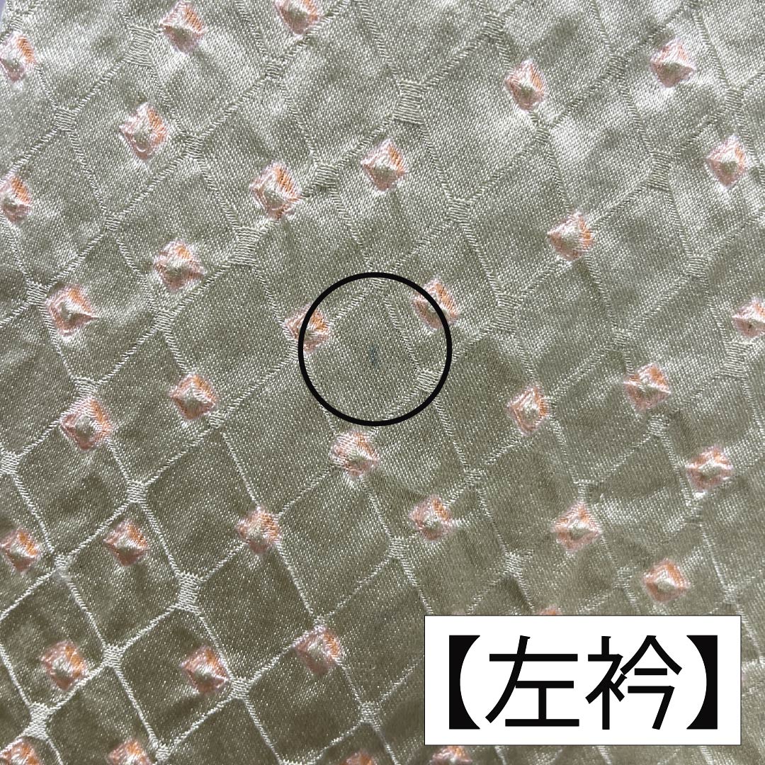 訪問着 正絹 Bランク 袷 身丈160.5cm 裄丈65.5cm 硫黄色（いおういろ） 総絞り 草花 緑系 1112007444419