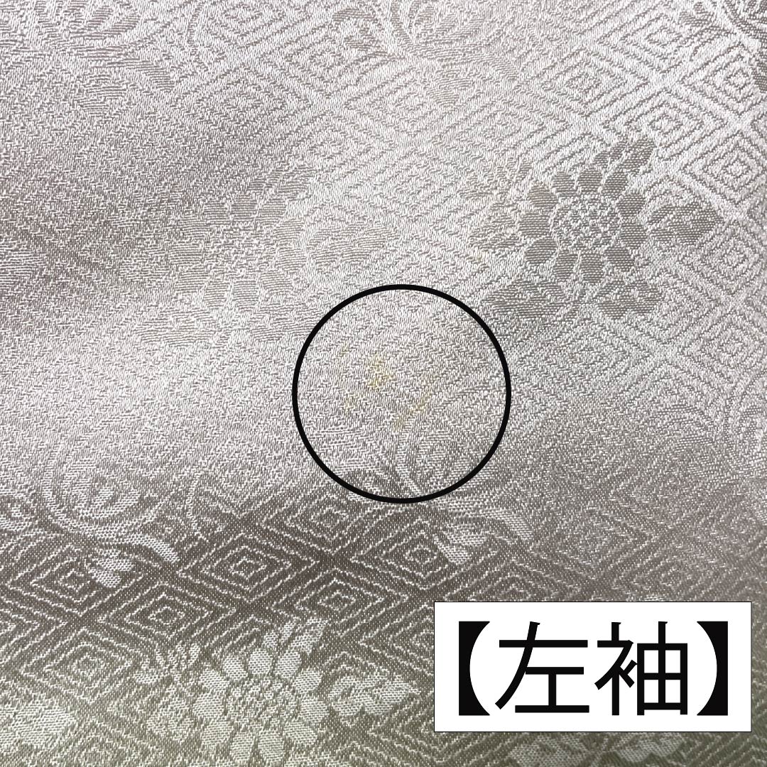 訪問着 正絹 Bランク 袷 身丈160cm 裄丈63cm 蒼白色（そうはくしょく） 半衿付き いろは歌 三越 作家物 ピンク系 1112006954413