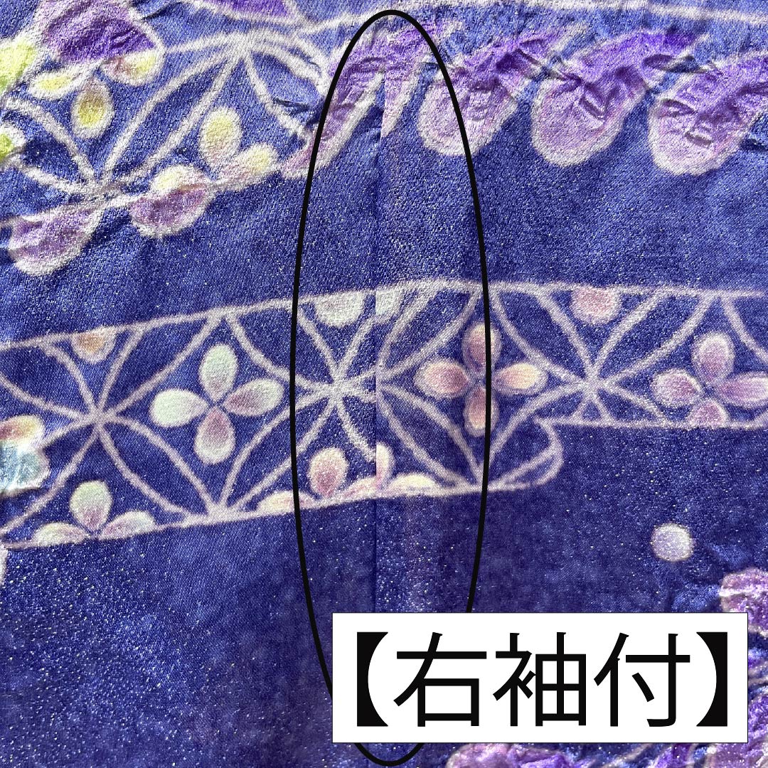 振袖 正絹 Bランク 身丈164cm 裄丈64.5cm 袷 竜胆色（りんどういろ） 京友禅 辻ヶ花 銀通し 絞り ソフトガード加工 紫系 1113002134420