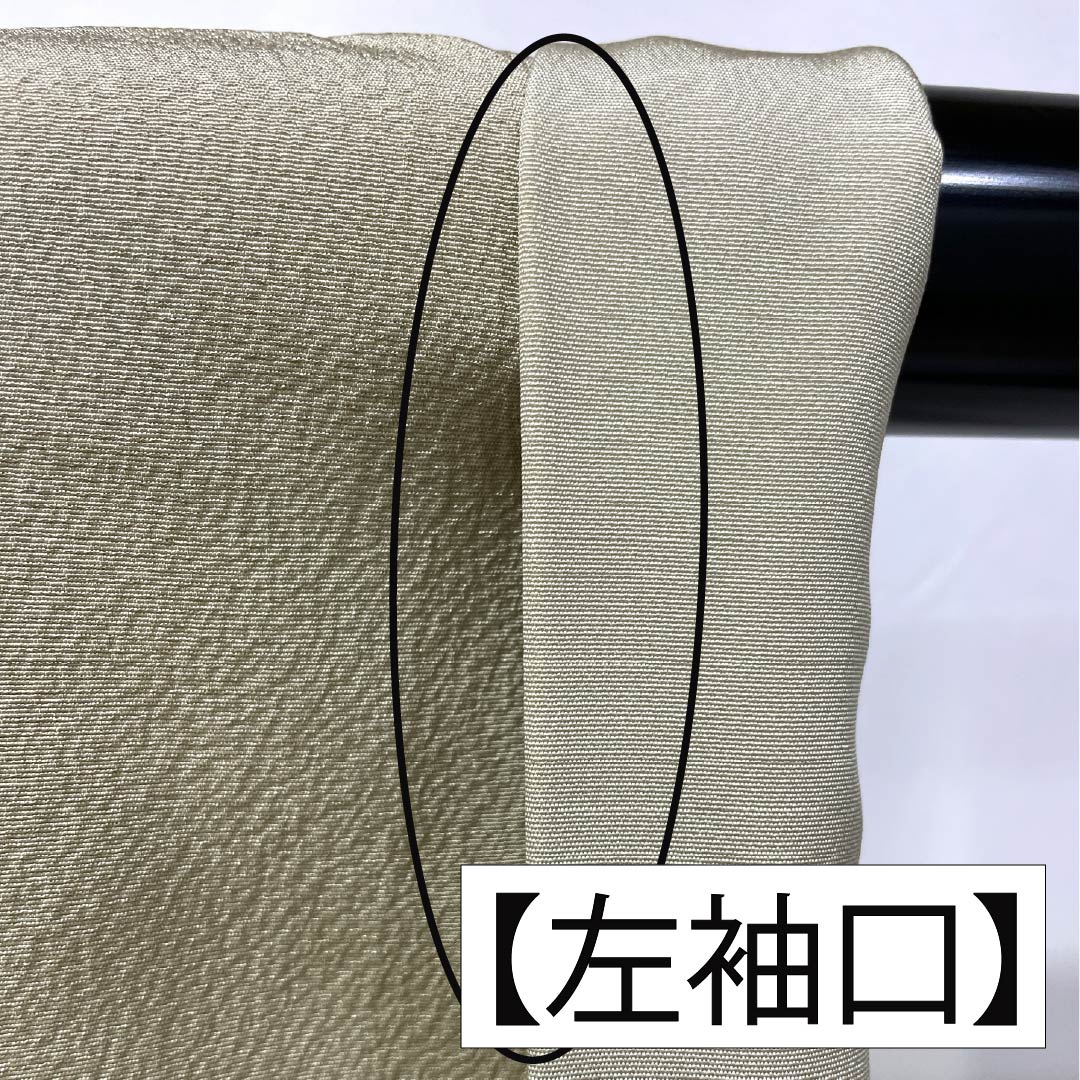 Visiting Kimono, Pure Silk, Grade A, Lined, Length 157.5cm, Sleeve Length 62.5cm, Rikyu White Brown (Rikyu Shirachairo), Kyoto Yuzen, Ivy, Single Crest, Artist's Work, Landscape Pattern, Green, Product Number: 1112007073319