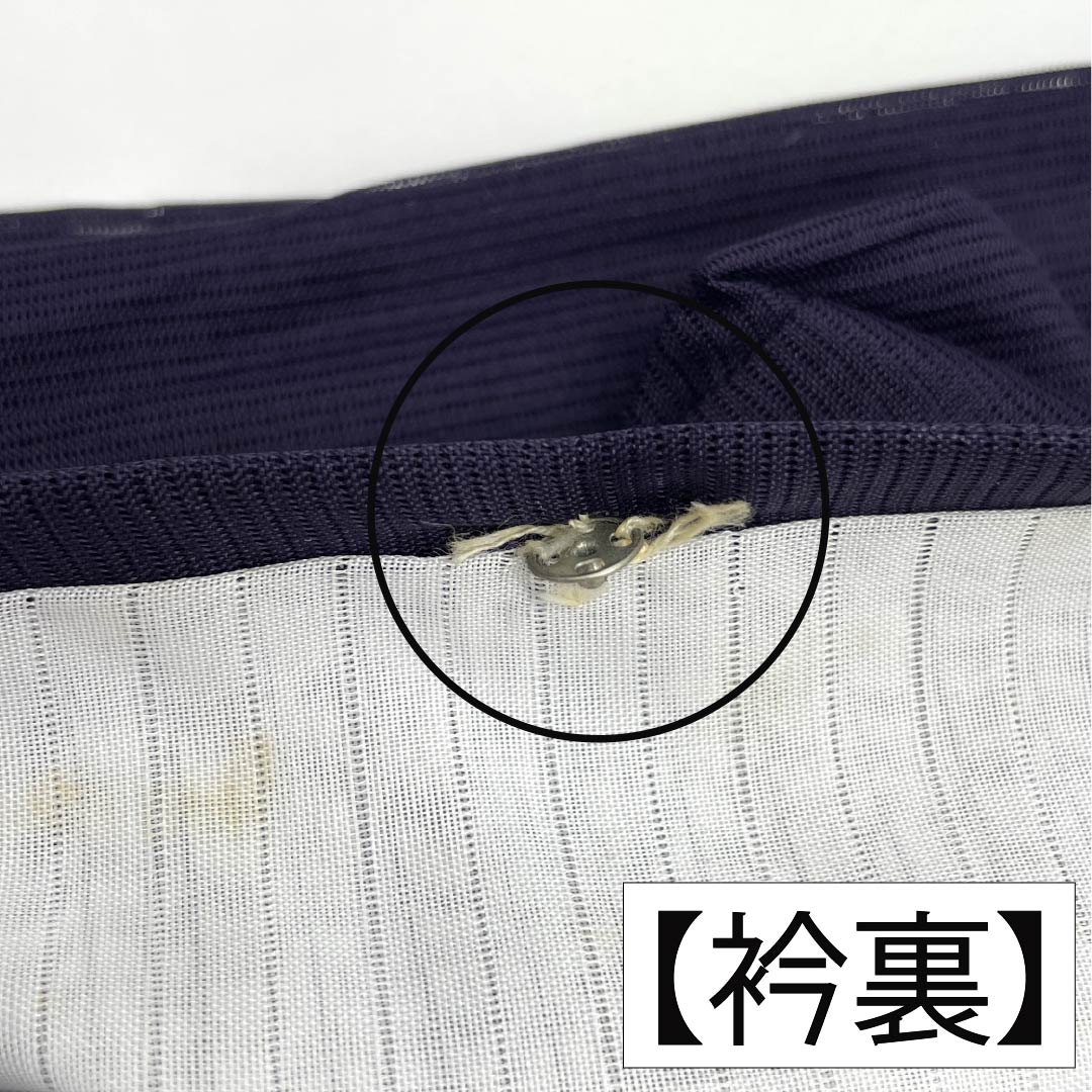 夏物 ポリエステル 色無地 Bランク 身丈152.5cm 裄丈62cm 褐色（かちいろ） 素無地 洗える着物 絽 紫系 1132005514220