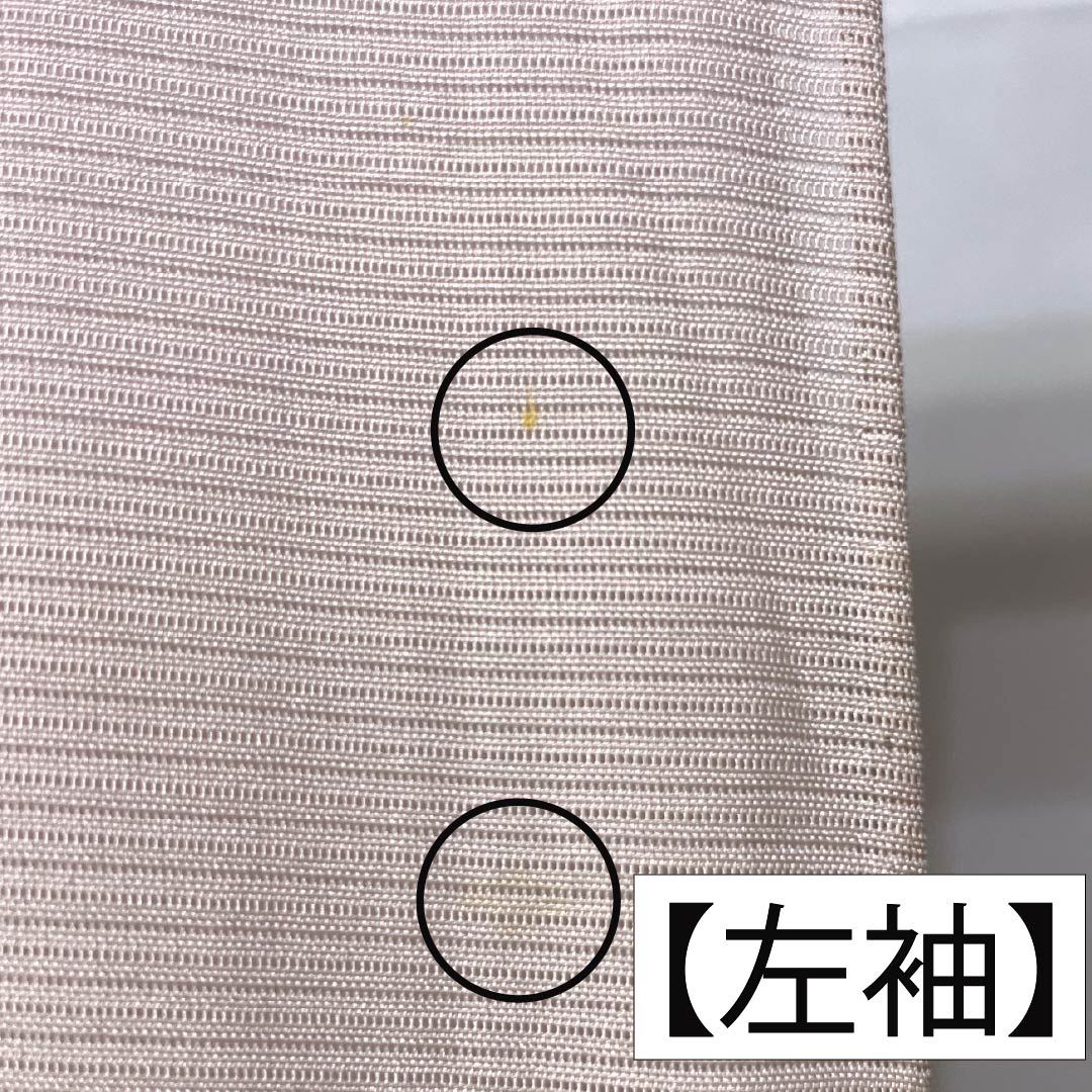 夏物 正絹 訪問着 身丈153cm 裄丈61.5cm 桜色（さくらいろ） 京友禅 一つ紋 丸に橘 絽 Bランク ピンク系 1132002194213