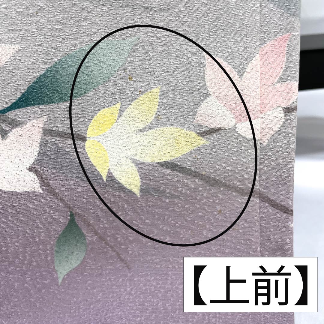 訪問着 正絹 Bランク 袷 身丈165.5cm 裄丈67.5cm 淡紅藤色（うすべにふじいろ） 付下げ 草花 紫系 1112007404520