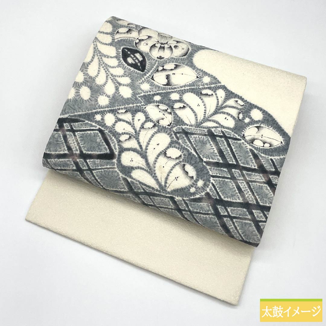 名古屋帯 正絹 Aランク 辻ヶ花 染め帯 作家物 帯丈388cm ポイント柄 カジュアル クリーム系 1124010353415 名古屋仕立て