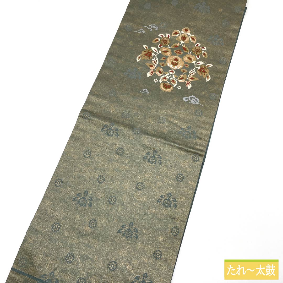 名古屋帯 正絹 Aランク 抽象模様 西陣織 帯丈357cm ポイント柄 セミフォーマル グラデーション系 1124010383399 名古屋仕立て