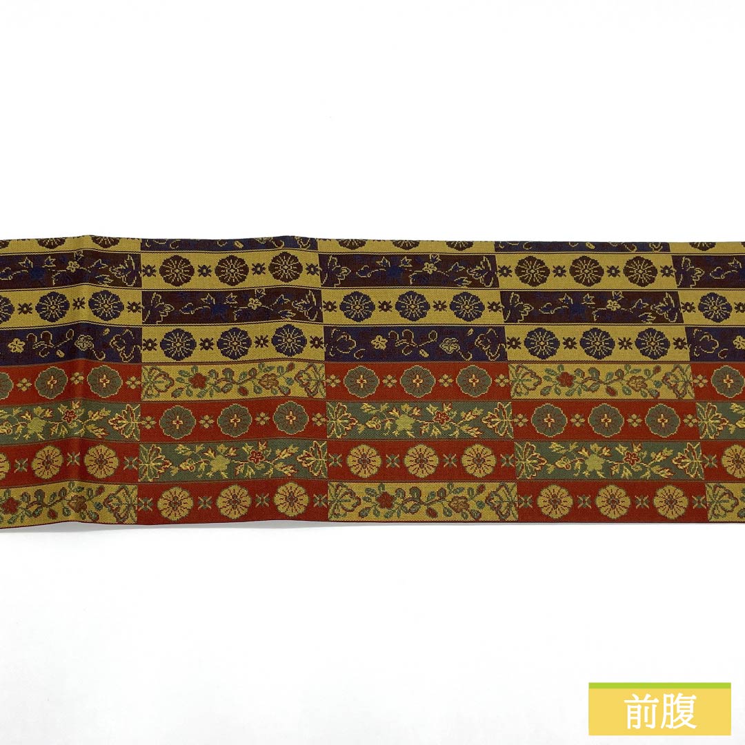 名古屋帯 正絹 Sランク 正倉院文様 紹巴織 帯丈355cm 全通 カジュアル グラデーション系 1124010102399 名古屋仕立て