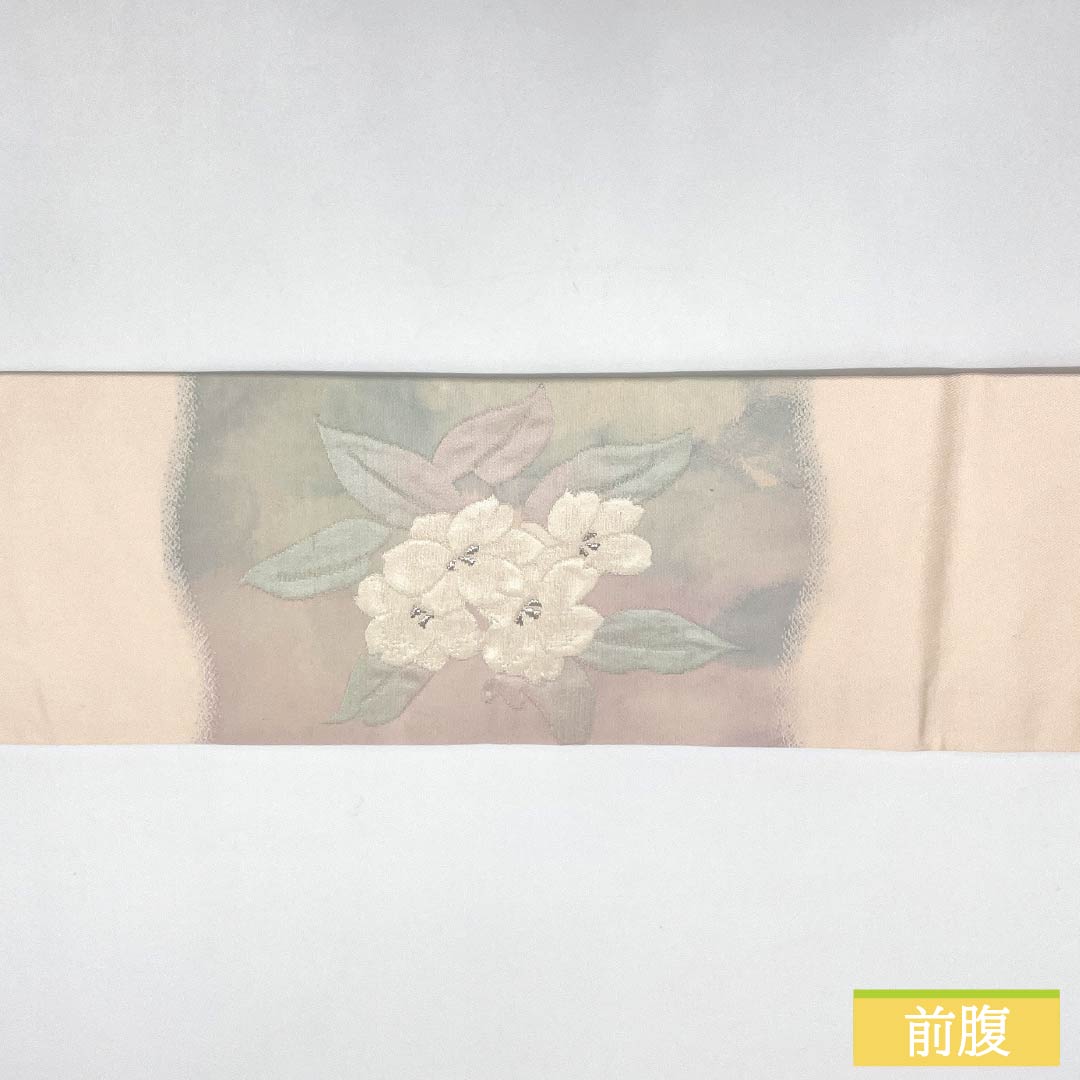 名古屋帯 正絹 Aランク ハナミズキ ふくれ織 帯丈352cm ポイント柄 カジュアル グラデーション系 1124010113399 名古屋仕立て