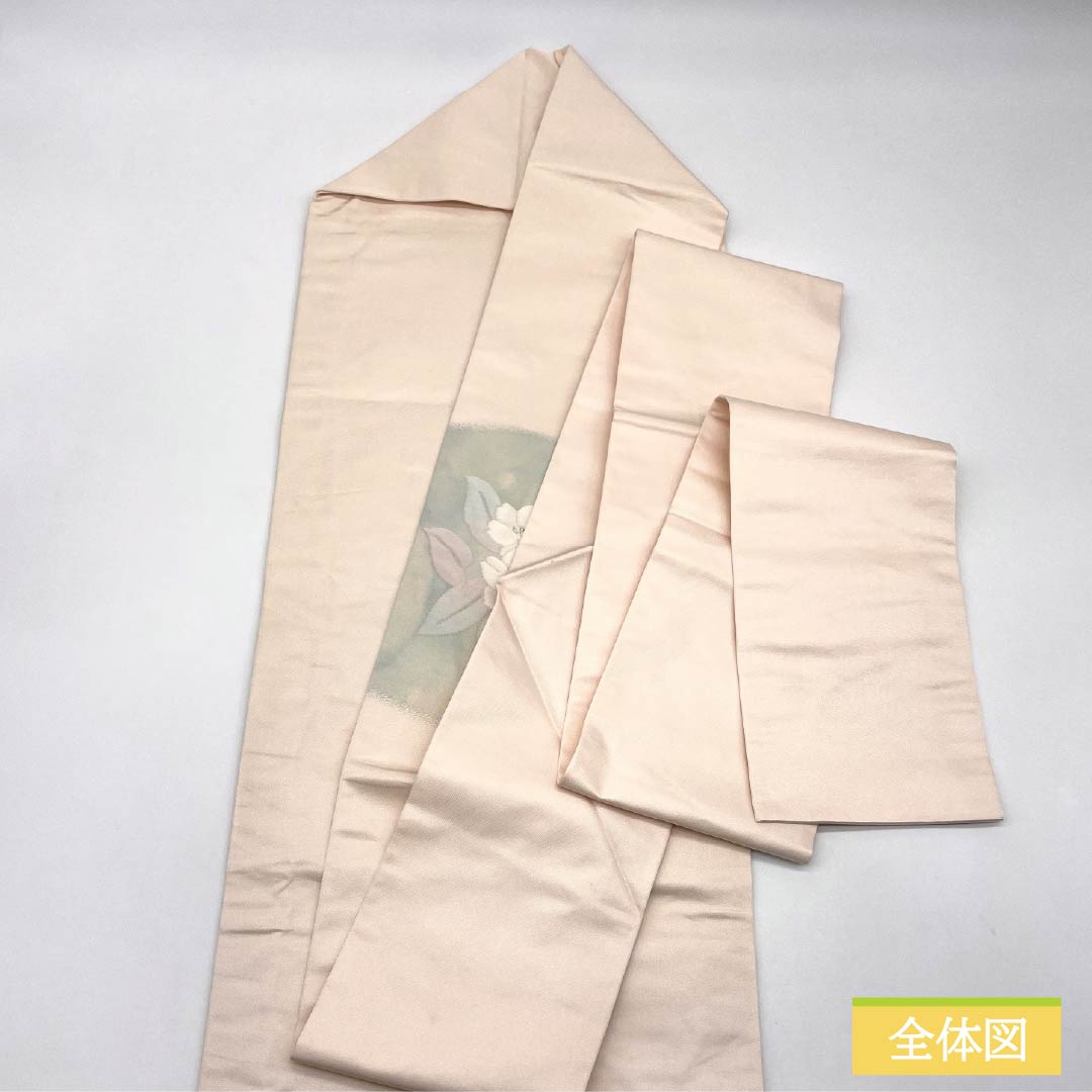 名古屋帯 正絹 Aランク ハナミズキ ふくれ織 帯丈352cm ポイント柄 カジュアル グラデーション系 1124010113399 名古屋仕立て