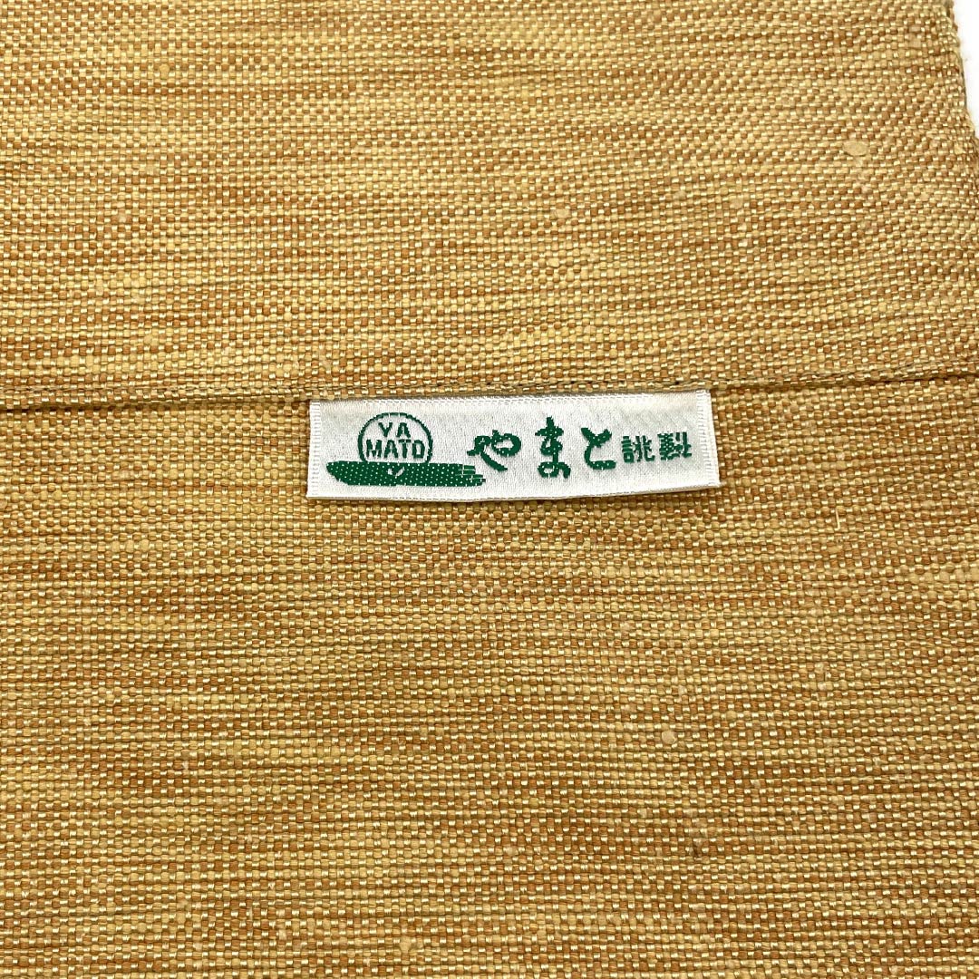 名古屋帯 正絹 Aランク 薄柑子色（うすこうじいろ） すくい織 抽象模様 帯丈380cm ポイント柄 カジュアル 黄系 1124010273423 開き仕立て