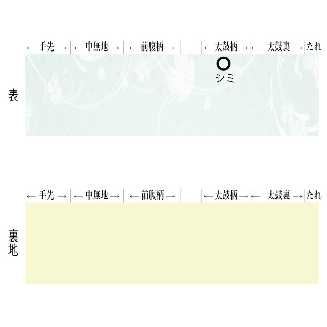 名古屋帯 正絹 Sランク 紺桔梗色（こんききょういろ） 染め帯 蔦 帯丈340cm ポイント柄 カジュアル 紺系 1124009842318 名古屋仕立て