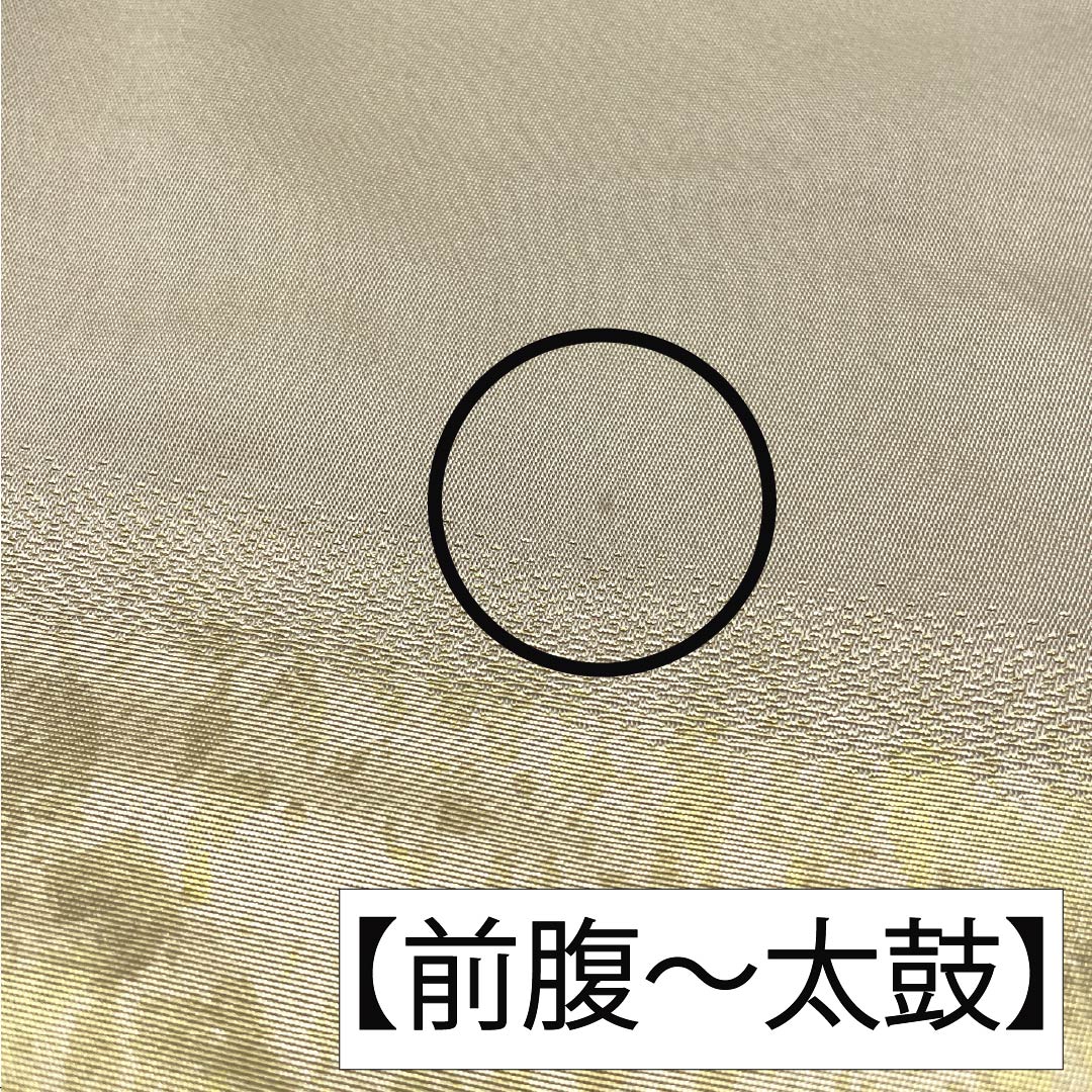 名古屋帯 正絹 Sランク 童 西陣織 引箔 帯丈362cm ポイント柄 セミフォーマル 金系 1124010282321 名古屋仕立て