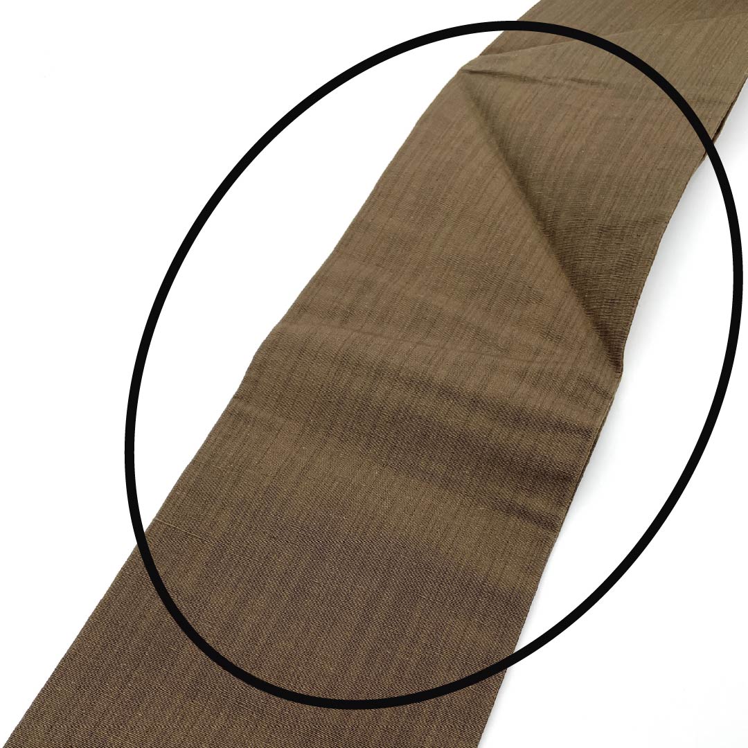 Nagoya Obi, Pure Silk, Grade A, Horizontal Stripes, Tsumugi Fabric, Length 340cm, Six-Ply, Casual, Brown, 1124010073314, Nagoya Style