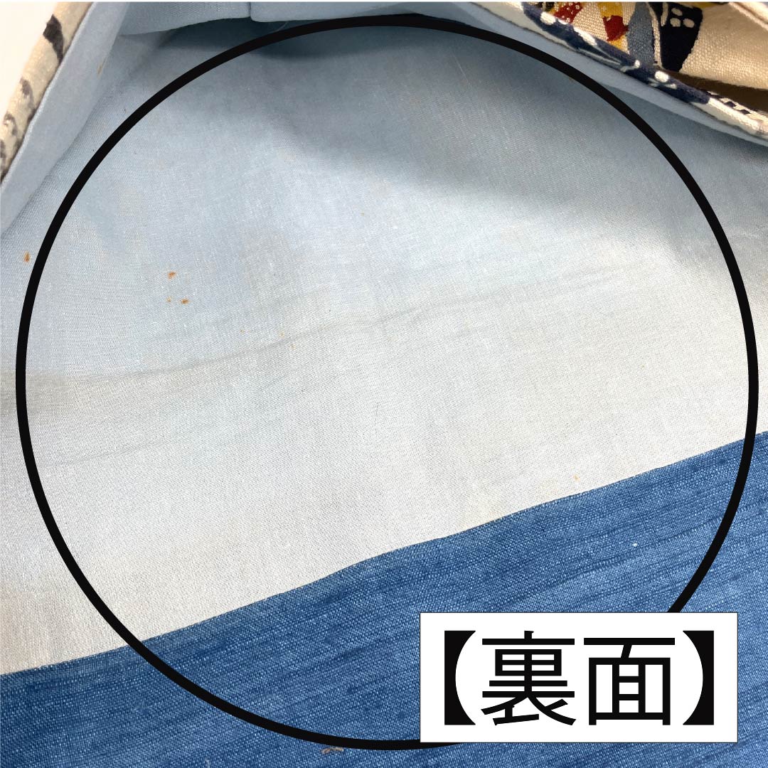 名古屋帯 正絹 Bランク 生成り色（きなりいろ） 京紅型 紬地 染め帯 帯丈373cm 六通 カジュアル クリーム系 1124009874315 名古屋仕立て