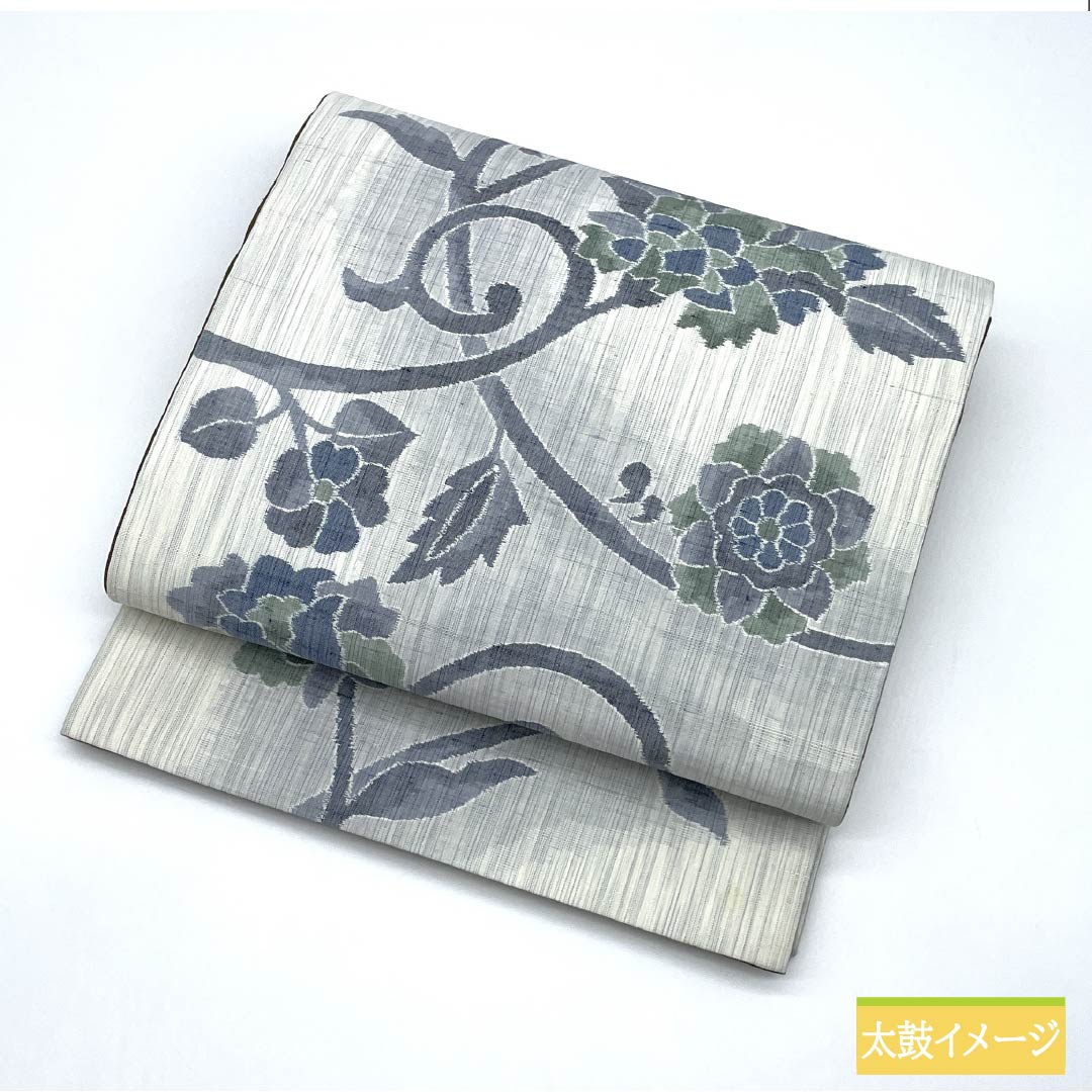 袋帯 正絹 Aランク 紬地 西陣織 唐花模様 帯丈436cm 全通 カジュアル グラデーション系 1123015863399