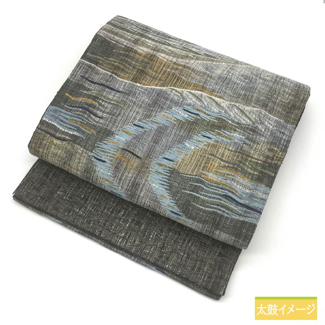 正絹 袋帯 袋帯 正絹 西陣織 六通柄 未使用 とみや織物謹製 仕立て付き 送料無料