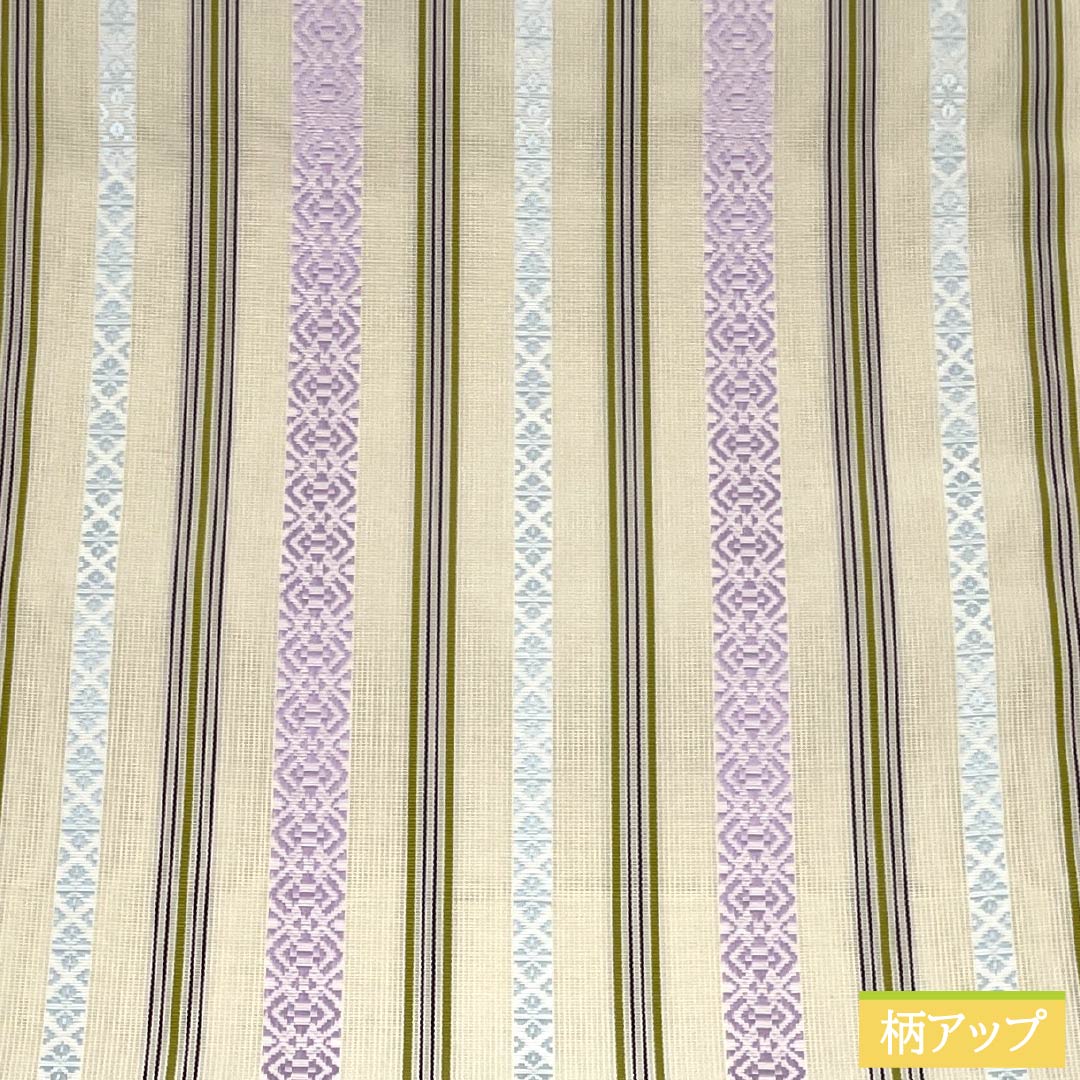 （新品）名古屋帯 正絹 NEWランク 松葉仕立て 練色（ねりいろ） 本場筑前博多織 八寸なごや帯 献上柄 帯丈370cm 全通 カジュアル ベージュ系 1124014191325