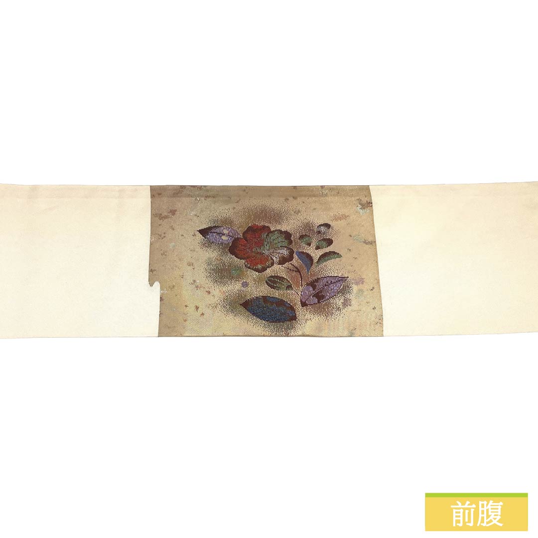 名古屋帯 正絹 Aランク 名古屋仕立て 乳白色（にゅうはくしょく） 古典柄 辻ヶ花 しつけ付き 帯丈360cm ポイント柄 セミフォーマル 白系 1124012653311