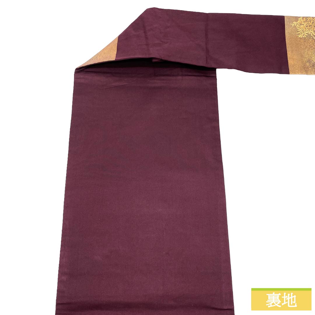 名古屋帯 正絹 Aランク 名古屋仕立て 金色（きんいろ） 古典柄 ススキ 帯丈353cm ポイント柄 セミフォーマル グラデーション系 1124012753399