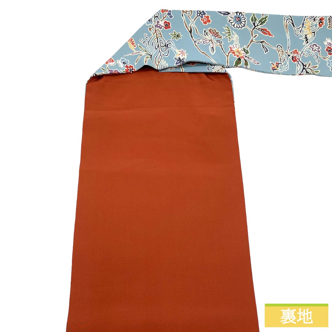 リサイクル着物】名古屋帯 正絹 Sランク 名古屋仕立て 型染 古典柄 花