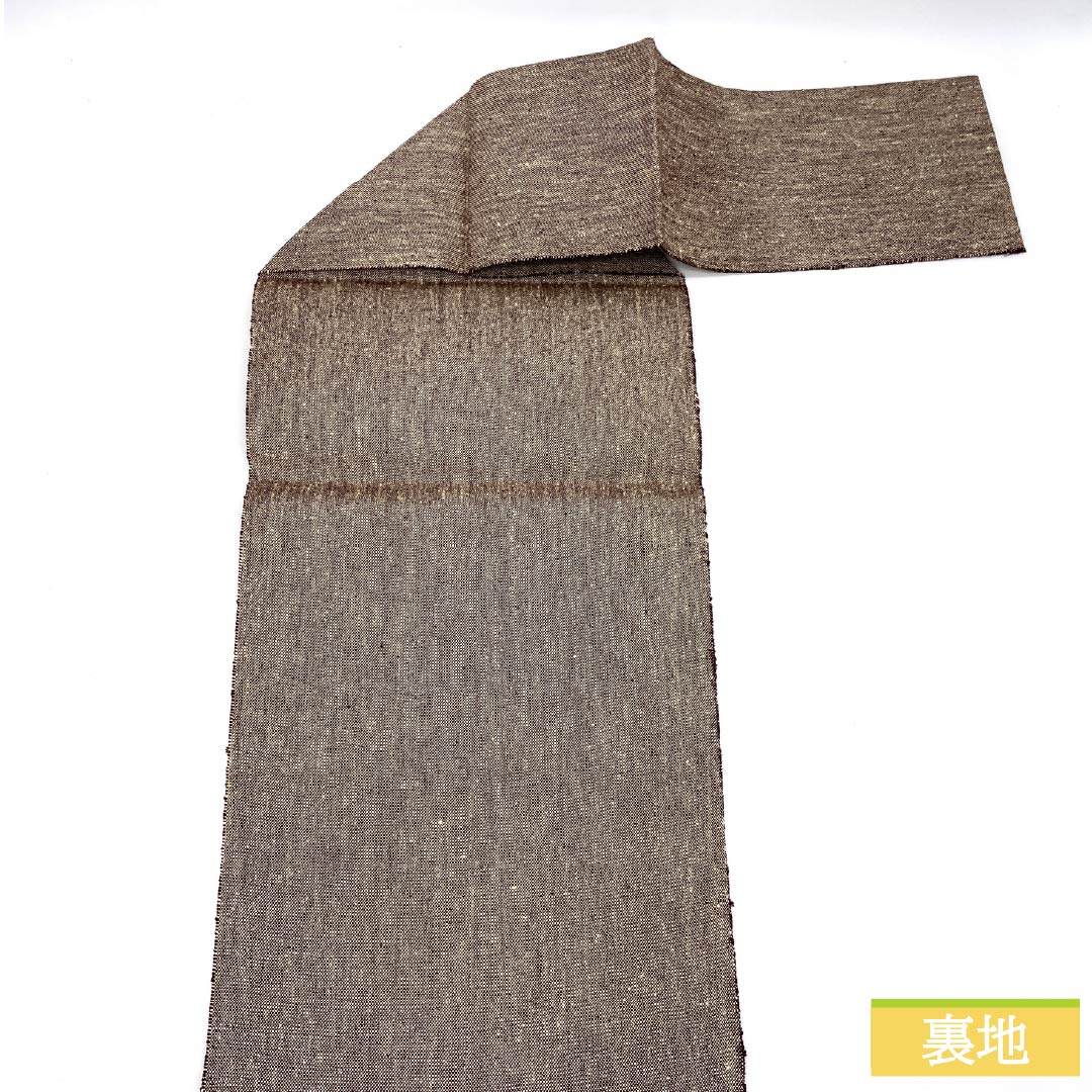 名古屋帯 正絹 Sランク 焦色（こがれいろ） 抽象柄 帯丈355cm 六通 カジュアル 茶系 1124011542314 松葉仕立て