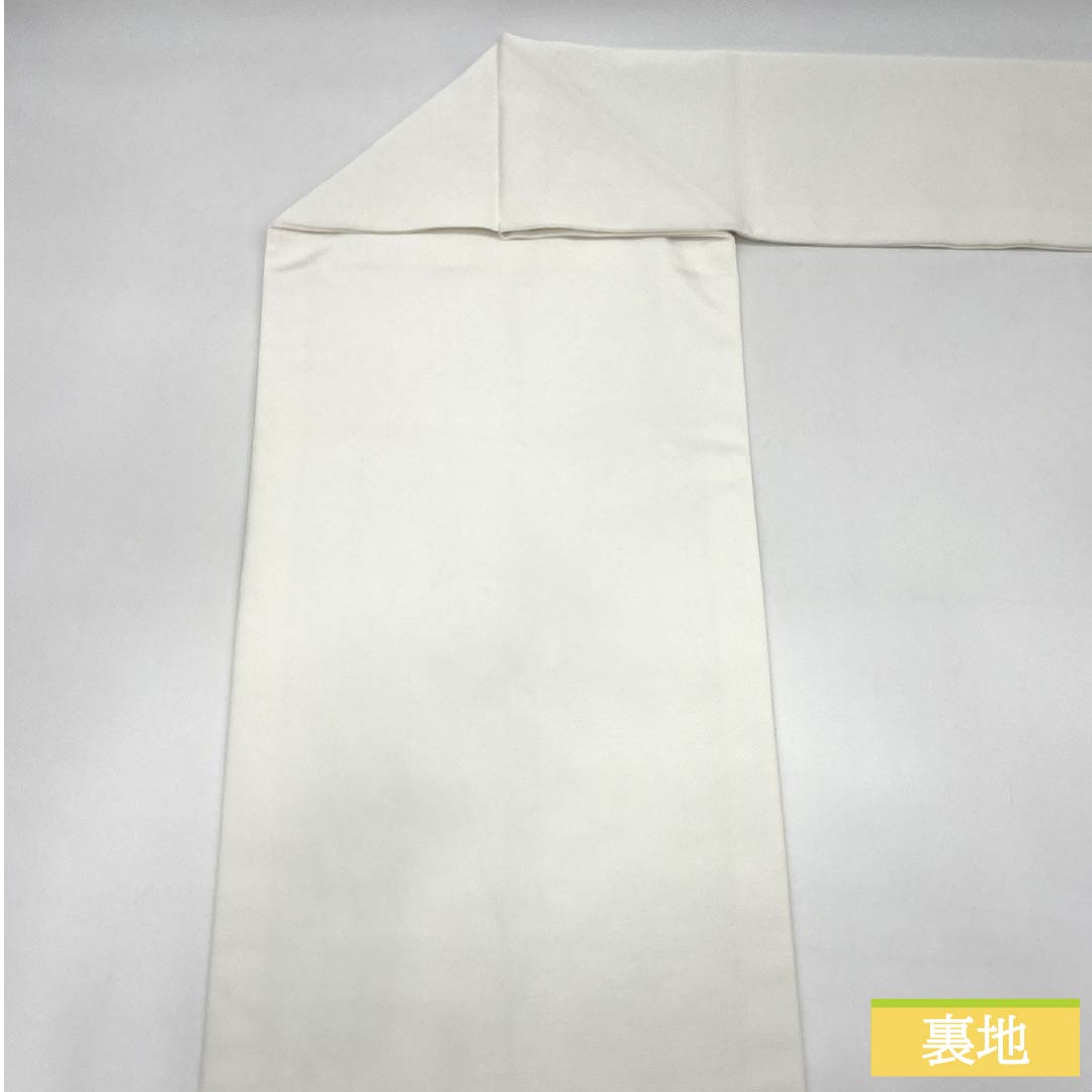 名古屋帯 正絹 Aランク 名古屋仕立て 白色（しろいろ） 塩瀬 木 鳥 帯丈370cm ポイント柄 カジュアル 白系 1124012583311