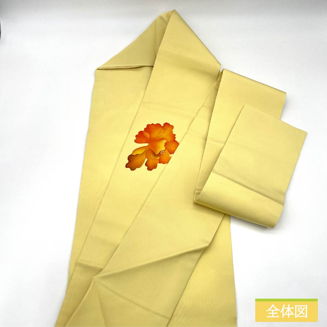 リサイクル着物】名古屋帯 正絹 Aランク 淡黄色（たんこうしょく