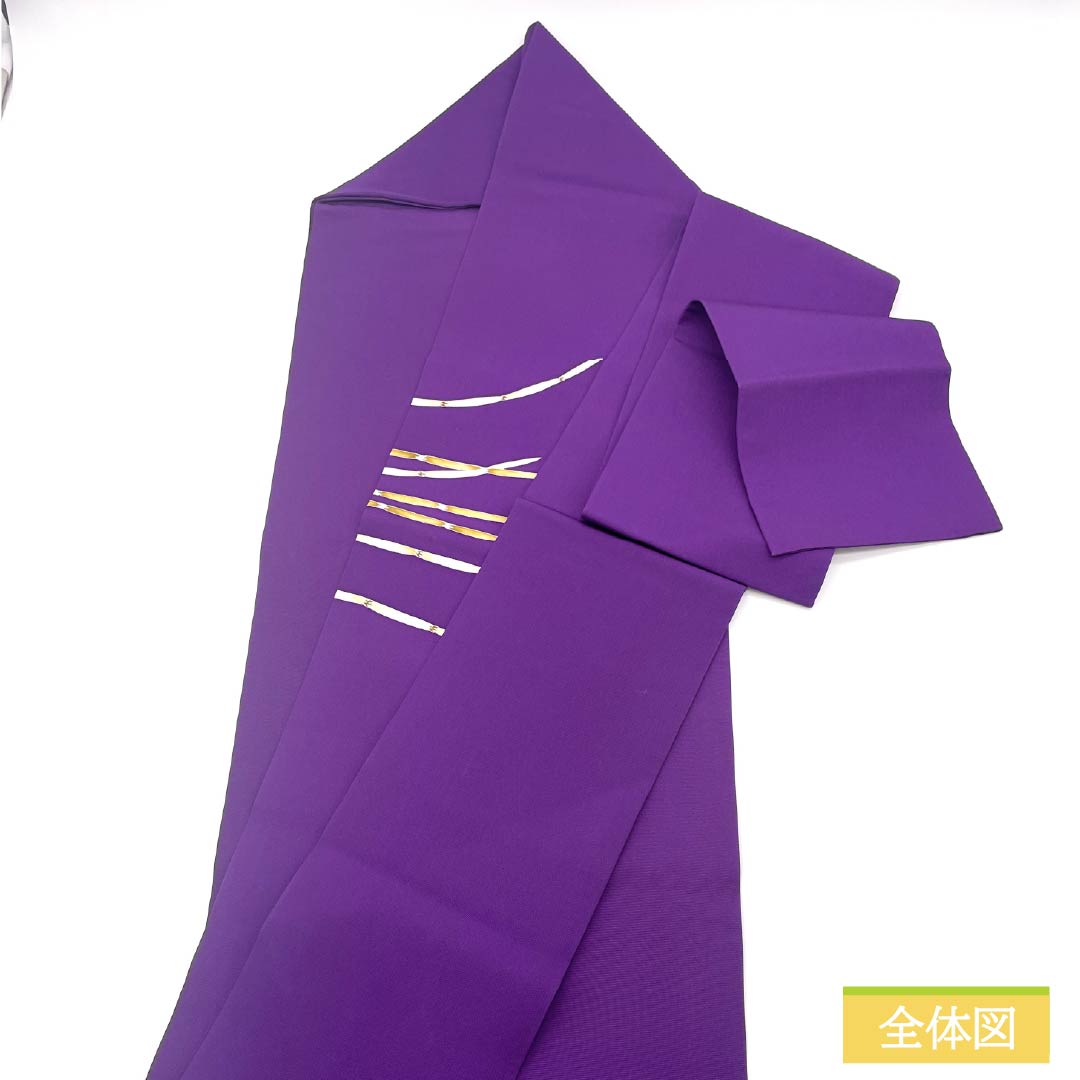 名古屋帯 正絹 Bランク 名古屋仕立て 似紫色（にせむらさきいろ） 染め帯 塩瀬 とくさ 帯丈356cm ポイント柄 セミフォーマル 紫系 1124011964320