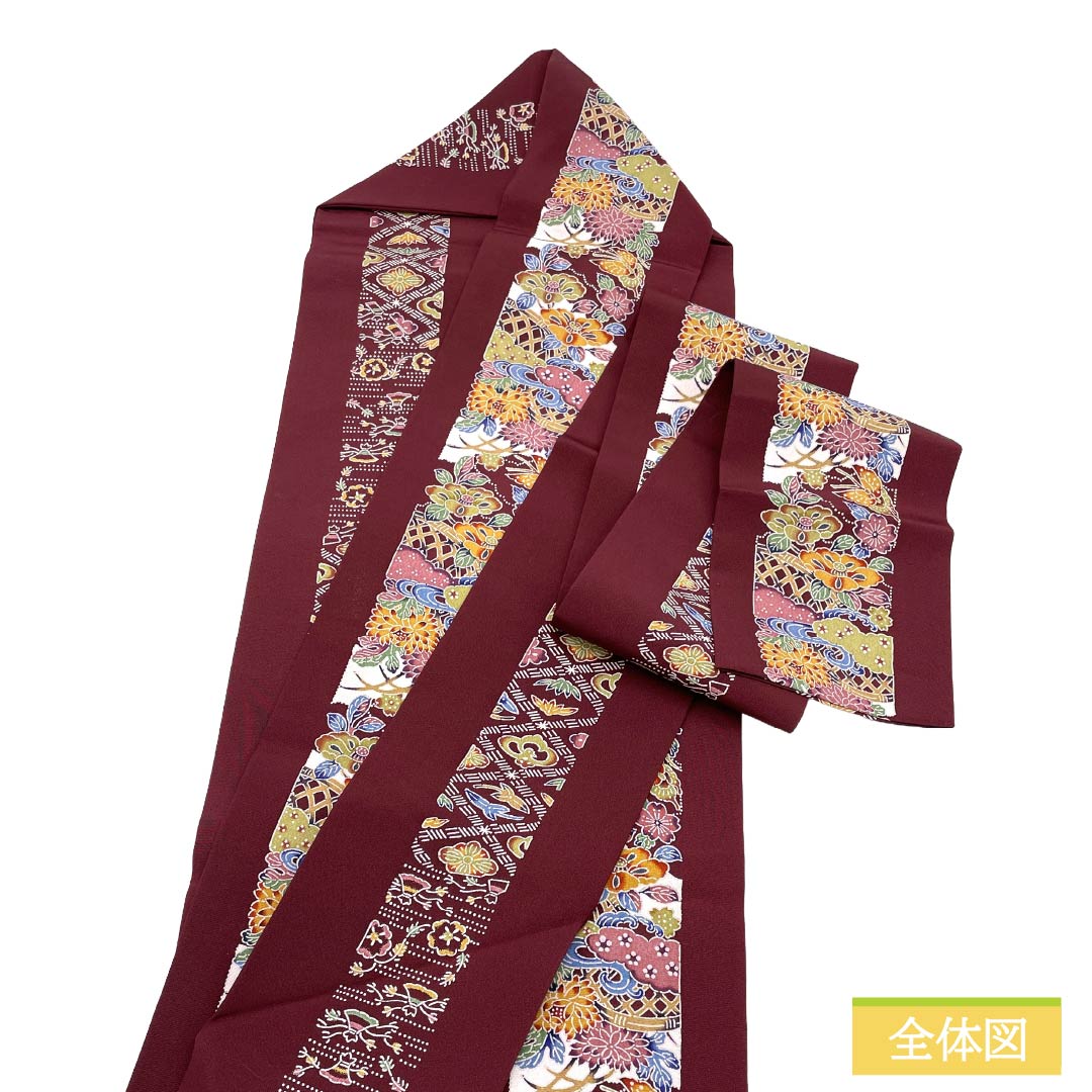 リサイクル着物】名古屋帯 正絹 Aランク 名古屋仕立て 木蘭色（も