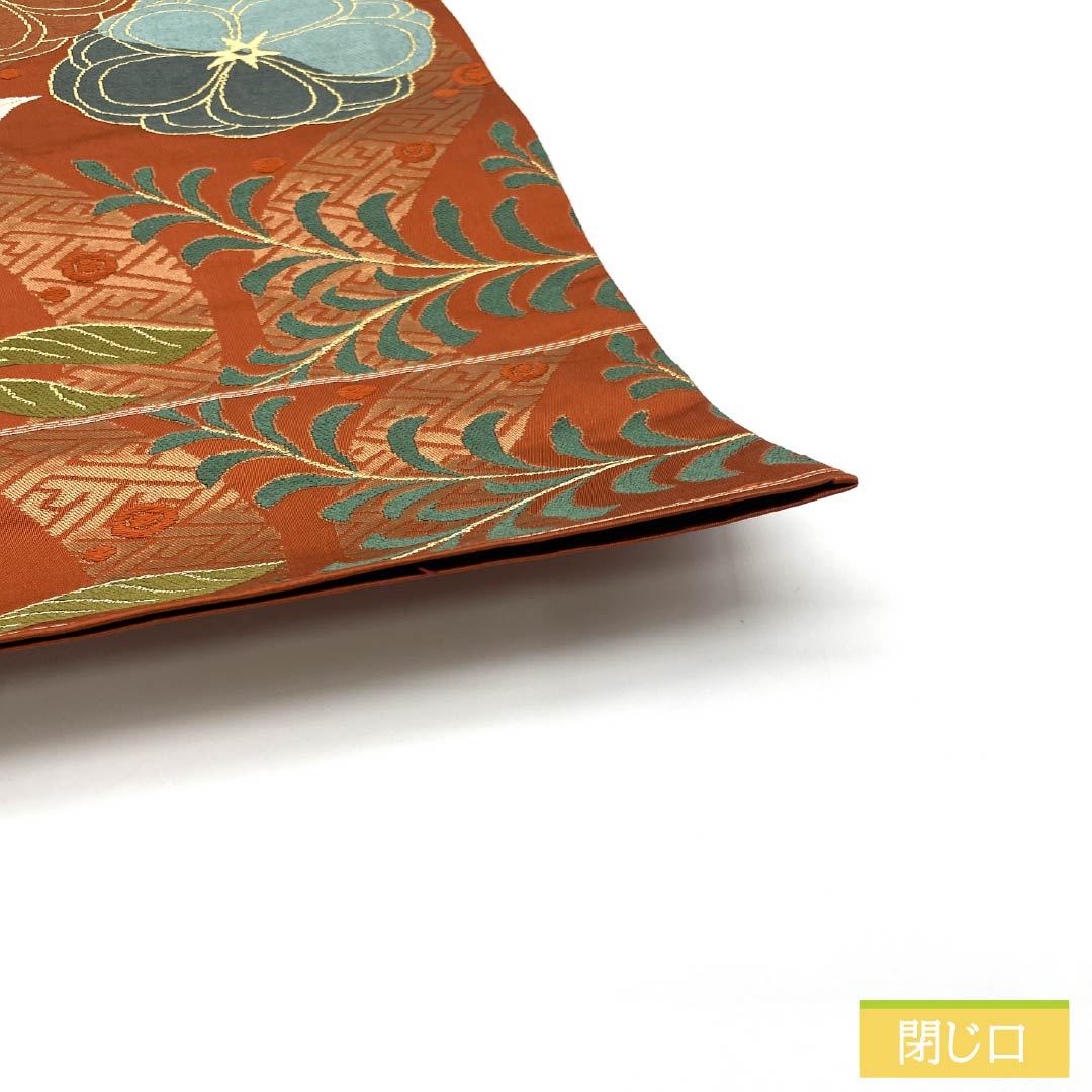 A-Rank Pure Silk Obi in Red, Nishijin-ori by Hakuayaen Oba, featuring auspicious motifs, 428cm long, six-pass obi, formal, vermilion, Item Number: 1123015903316