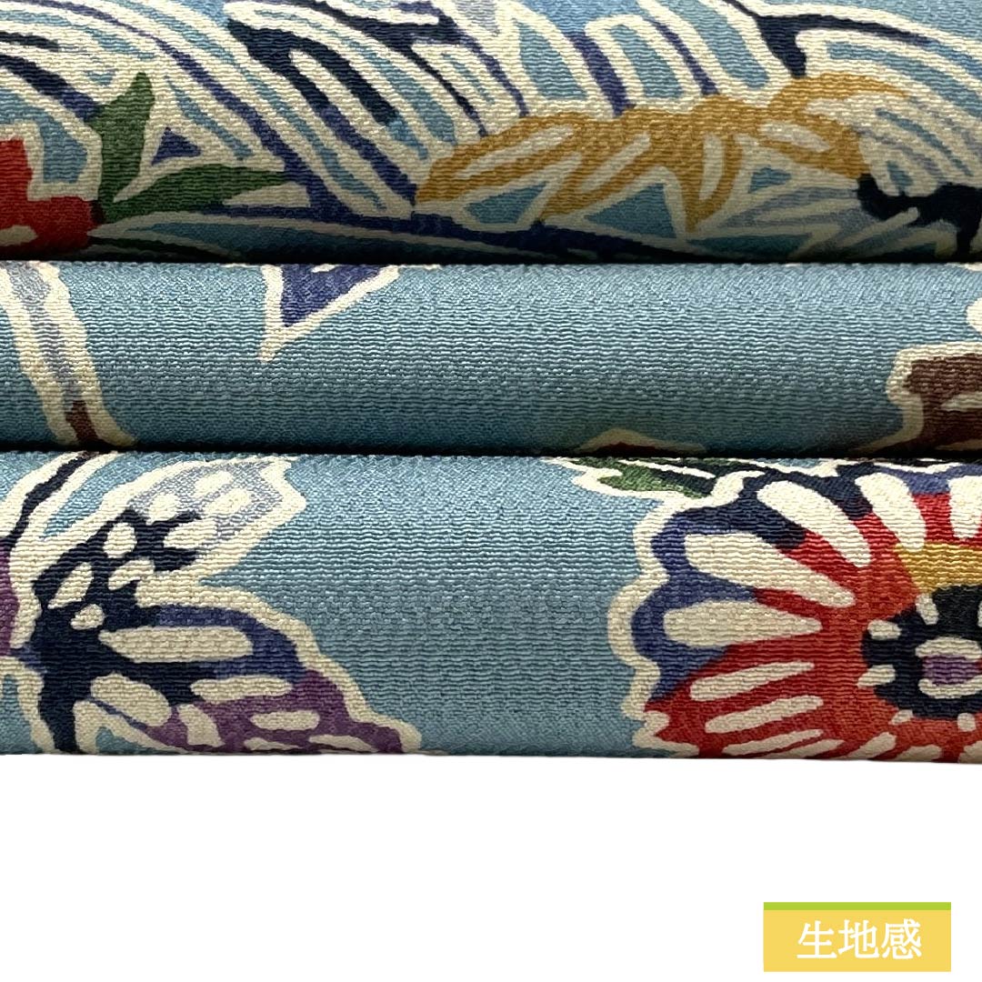 リサイクル着物】名古屋帯 正絹 Sランク 名古屋仕立て 型染 古典柄 花
