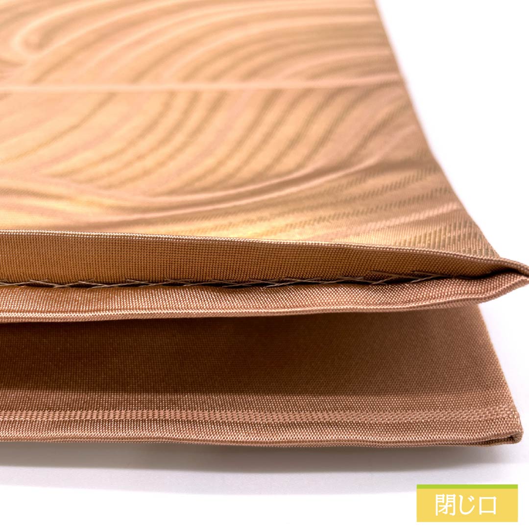 袋帯 正絹 薄赤色（うすあかいろ） 西陣織 波 帯丈432cm Sランク 六通 セミフォーマル ピンク系 1123012882313