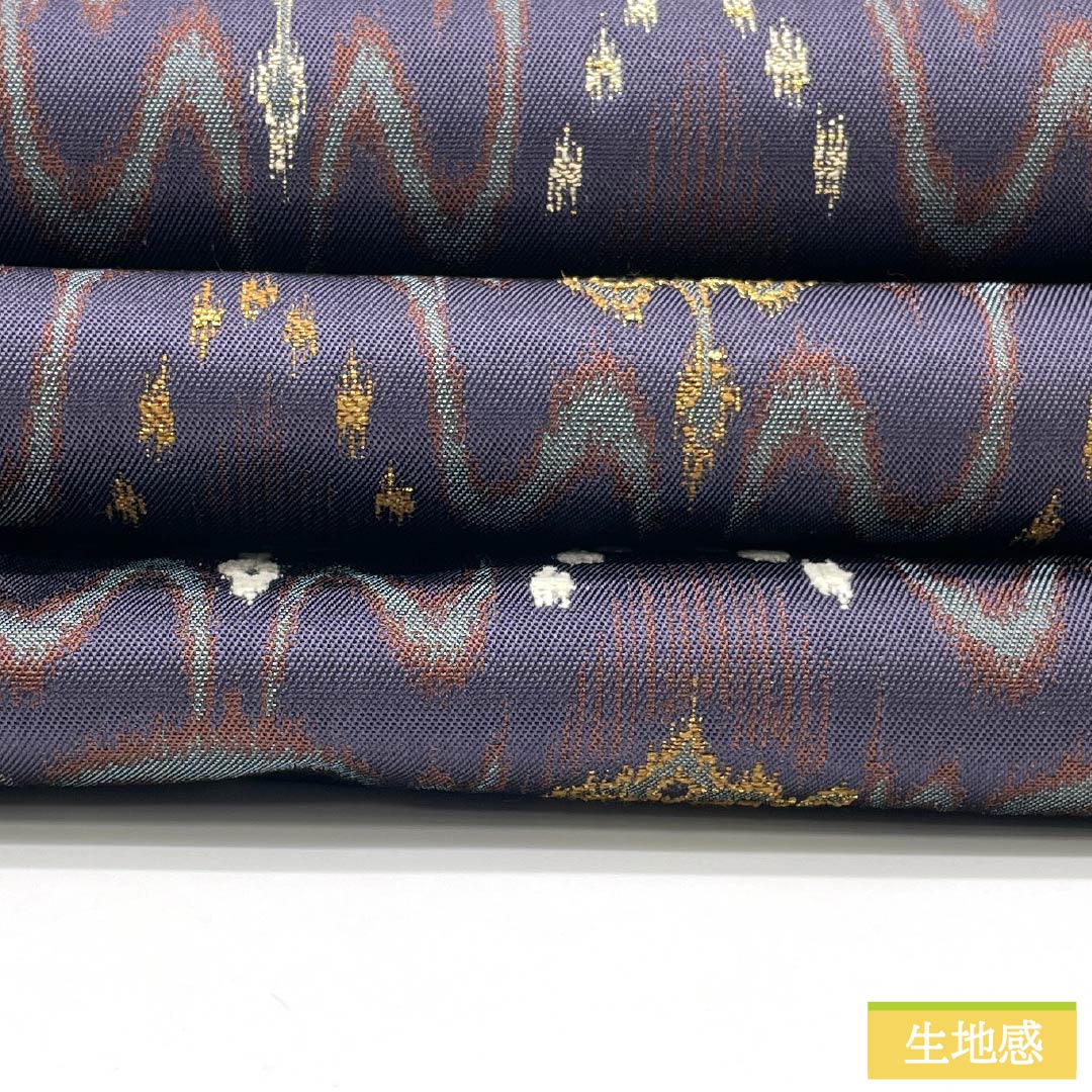 袋帯 正絹 Sランク 深滅紫色（ふかきけしむらさきいろ） 西陣織 太子間道 リバーシブル 帯丈448cm 六通 セミフォーマル 紫系 1123015892320