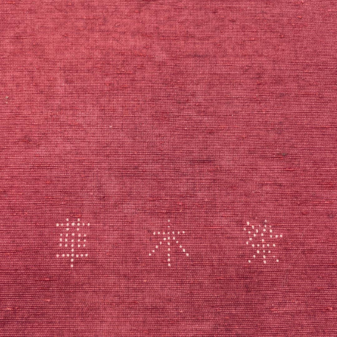 （京袋帯）名古屋帯 正絹 Aランク 練色（ねりいろ） 草木染 風景画 帯丈351cm ポイント柄 カジュアル ベージュ系 1124011113325 名古屋仕立て