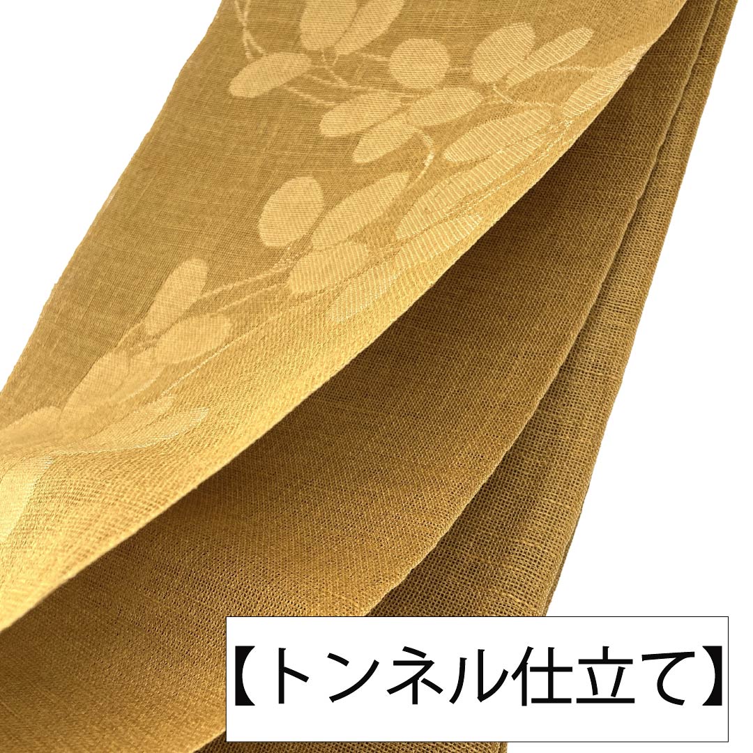 名古屋帯 正絹 Aランク 松葉仕立て 丁子色（ちょうじいろ） 夏帯 萩 古典柄 帯丈362cm 六通 カジュアル 茶系 1124012823314