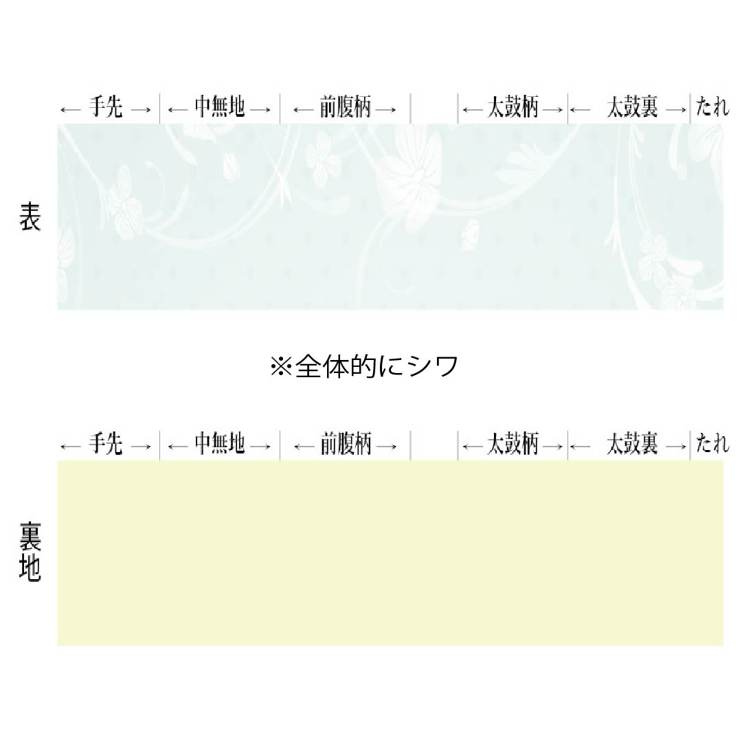 名古屋帯 正絹 Aランク 開き仕立て 白銅色（はくどういろ） 夏帯 型染 いろは歌 帯丈364cm 六通 カジュアル グレー系 1124014023322